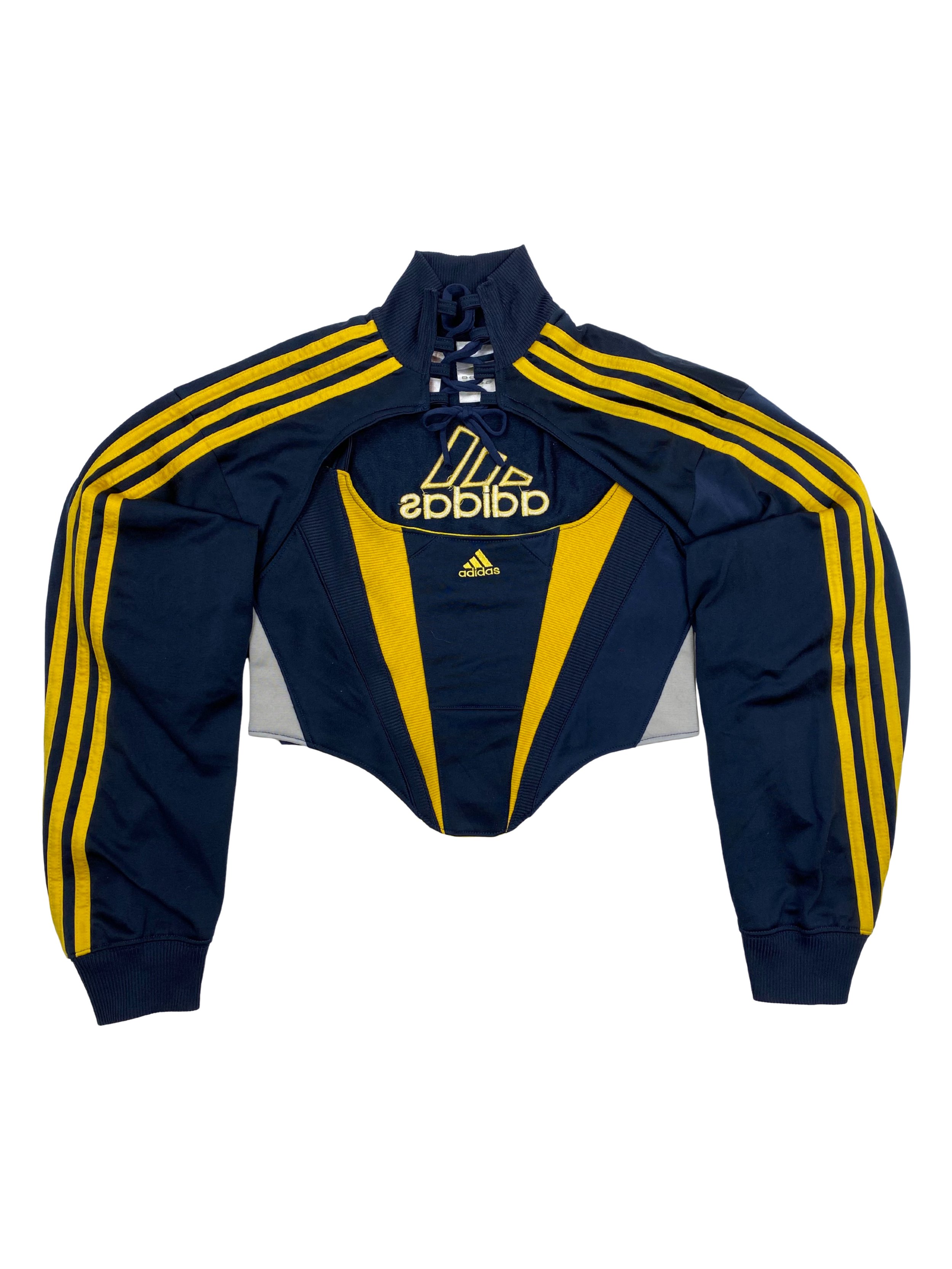 Reworked navy corset jacket