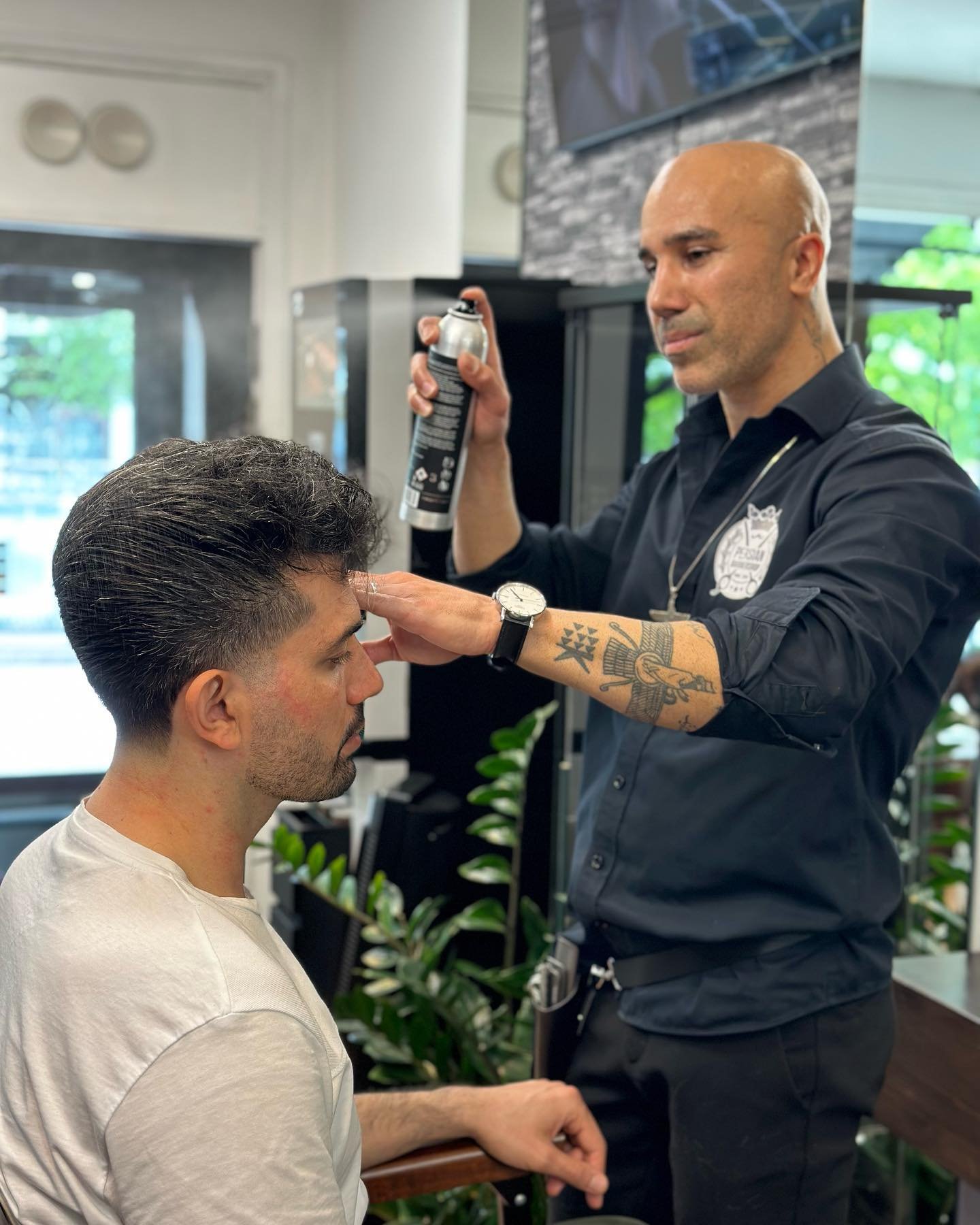 💈✂️♛ #persian #barbershop #oulu #finland #hairtattoo #hairstyle #classic #style #masterbarber #haircut #beard #mencut