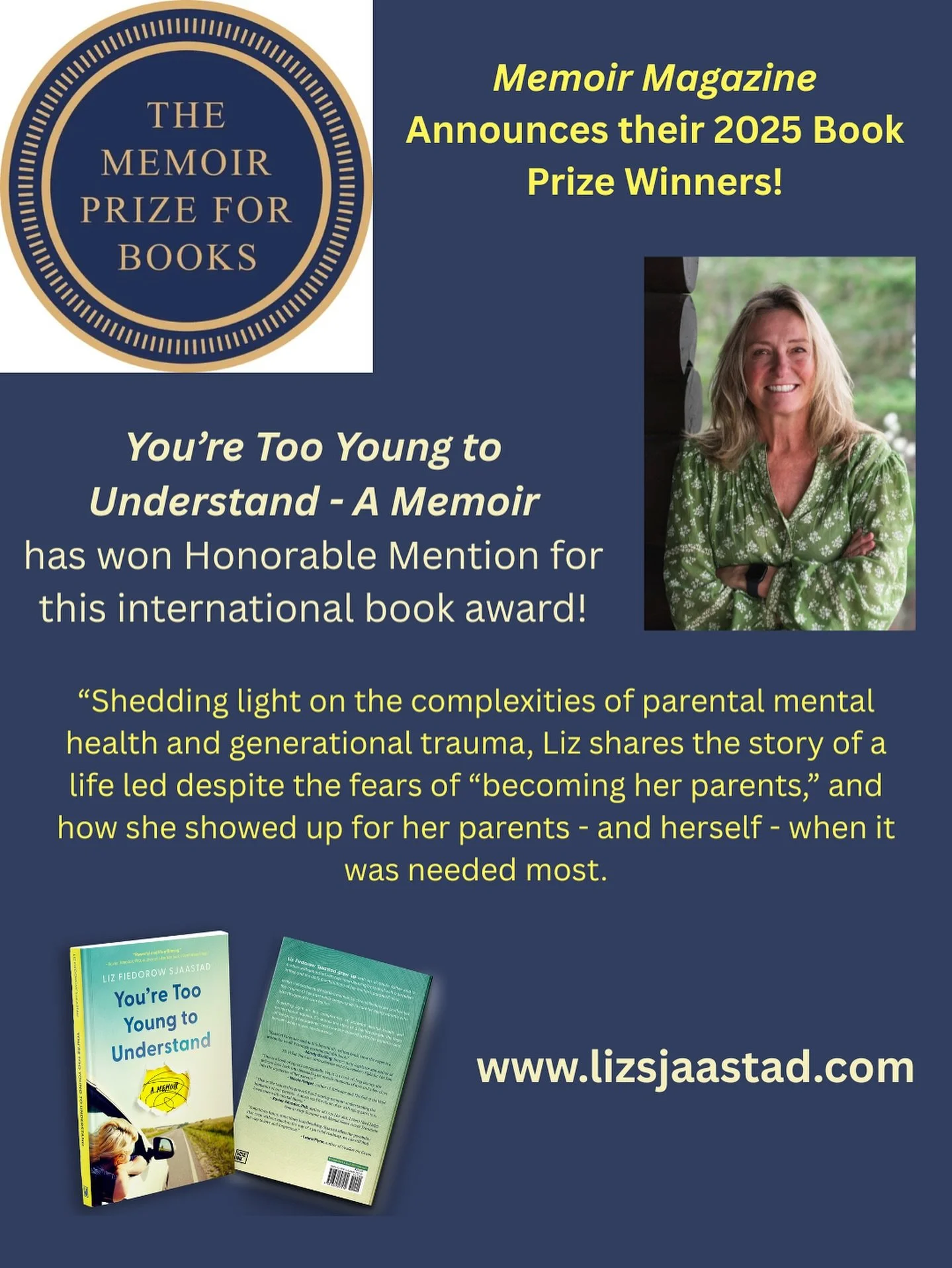 &ldquo;You&rsquo;re Too Young to Understand&rdquo; is getting some LOVE. 🥰. Thank you _Memoir Magazine_ for recognizing and appreciating this memoir. 

#memoirmagazine #memoirs #memoirwriting #wiseink #wiseinkcreativepublishing @memoir.mag @wise_ink