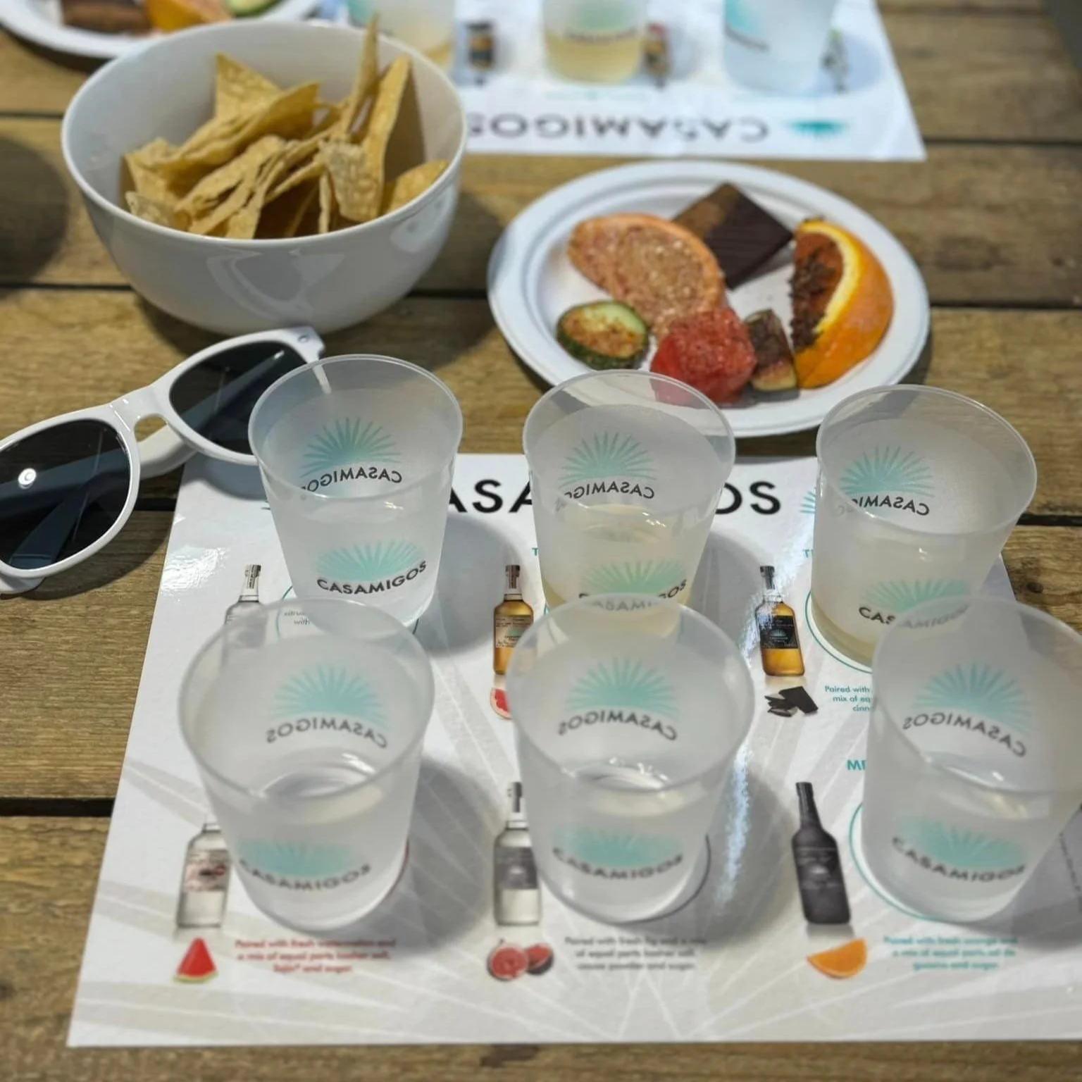 Casamigos tasting event using new 2024 tasting mat designs.