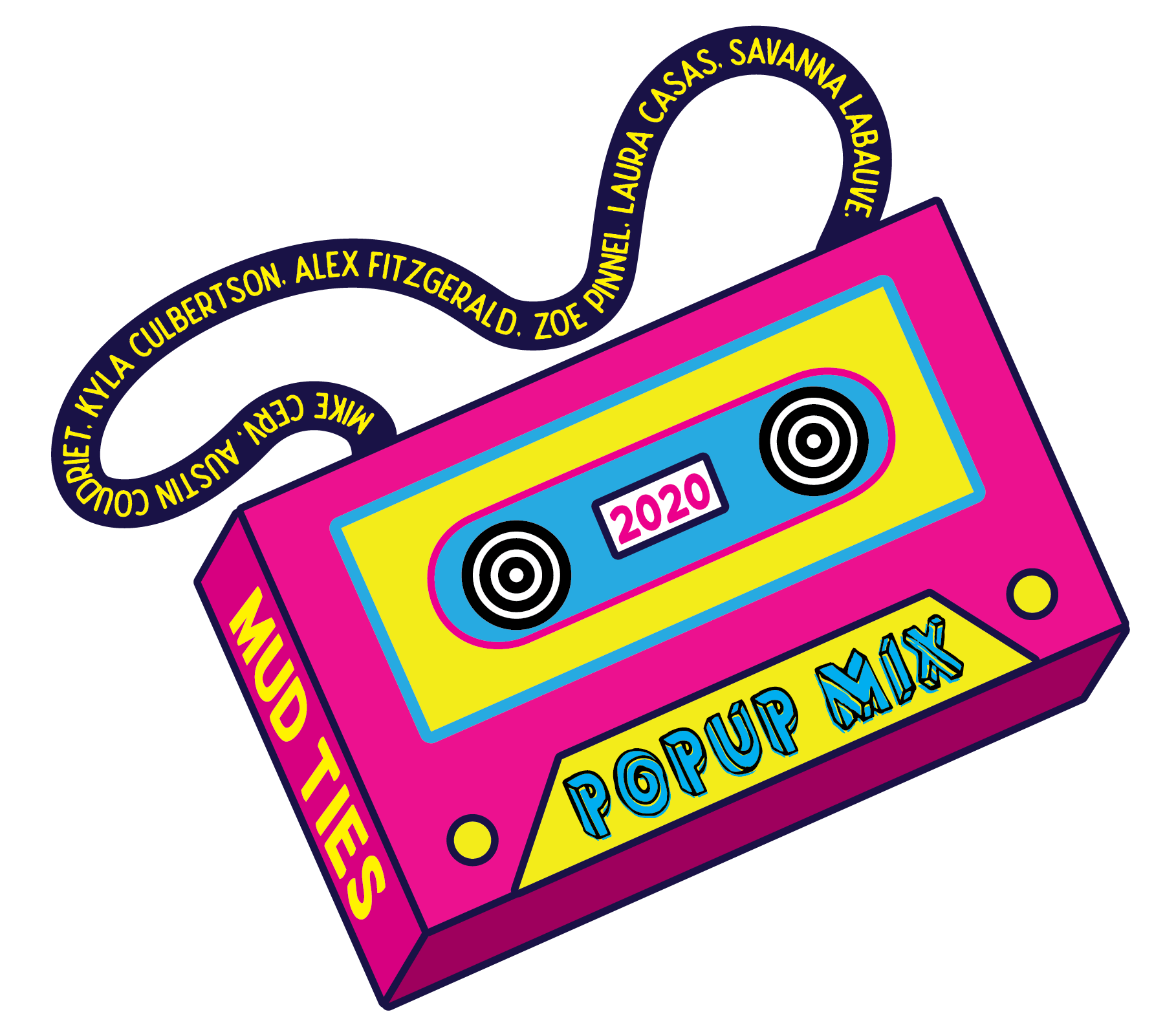 Cassette with tape graphic, updated yearly.