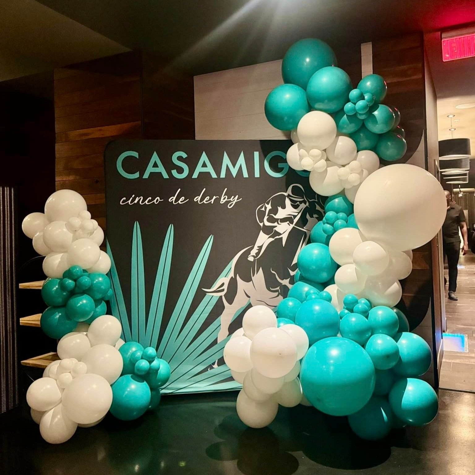Casamigos backdrop for Cinco de Derby activation.