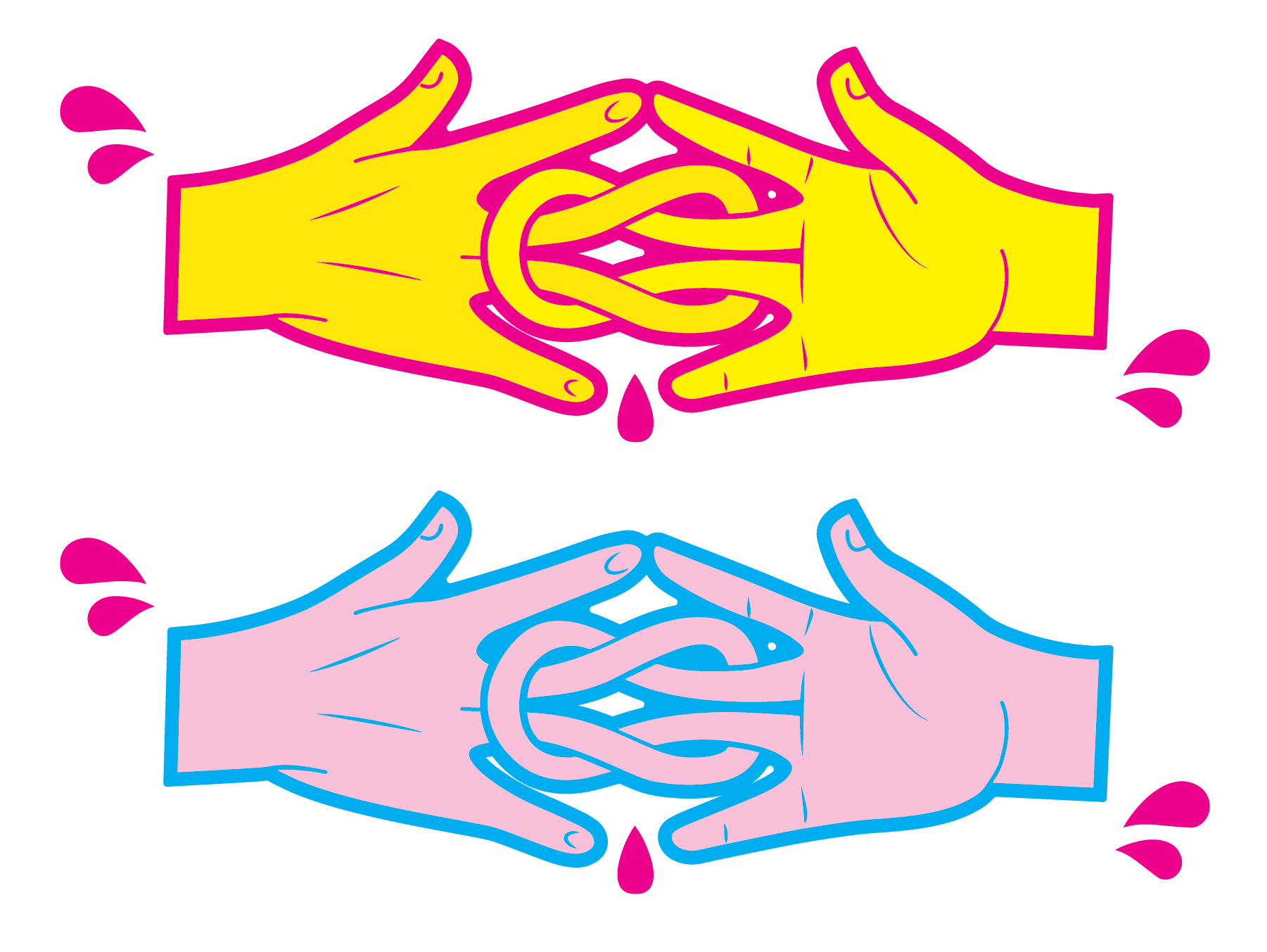 Knotted finger graphic for pop up tagline, "Mud Ties, Blood Ties".