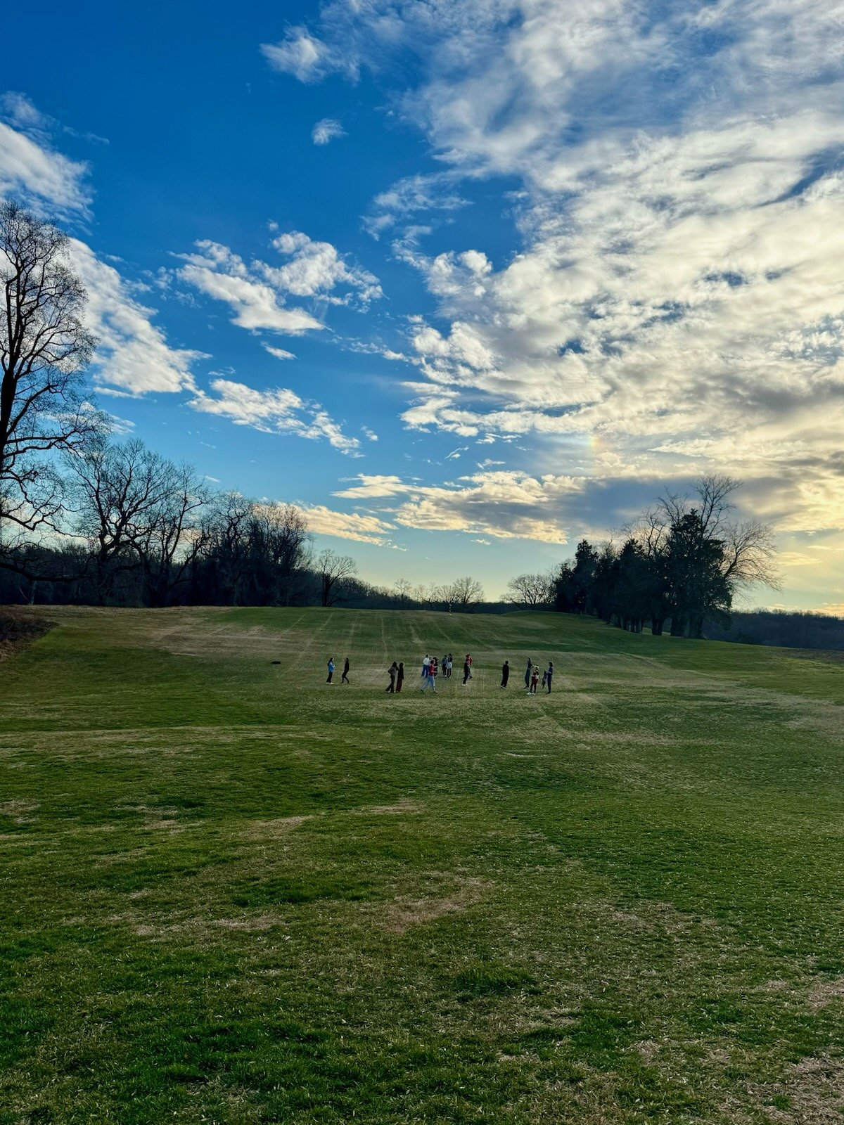 Social gatherings on the golf course are unfettered by the trees