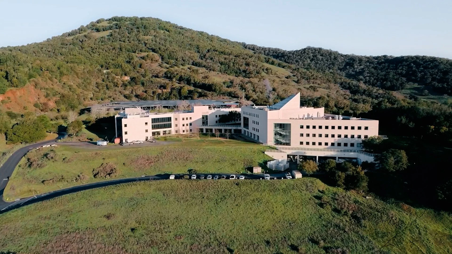 An aerial view of the Buck Institute in Novato, California.