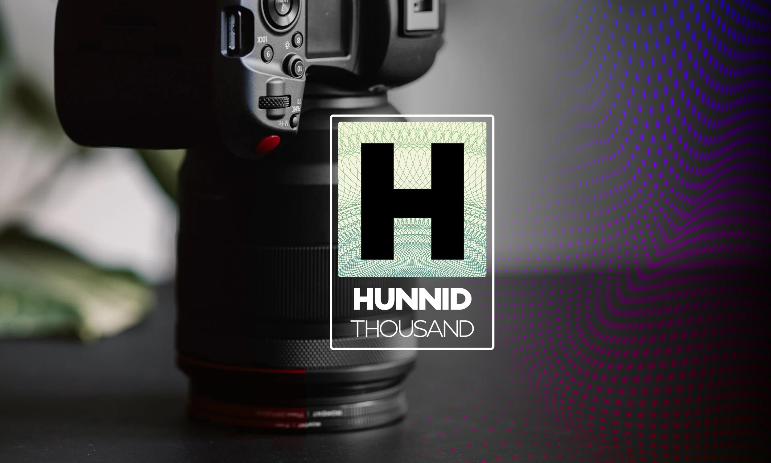 HunnidThousand Productions logo over one of the studio production cameras