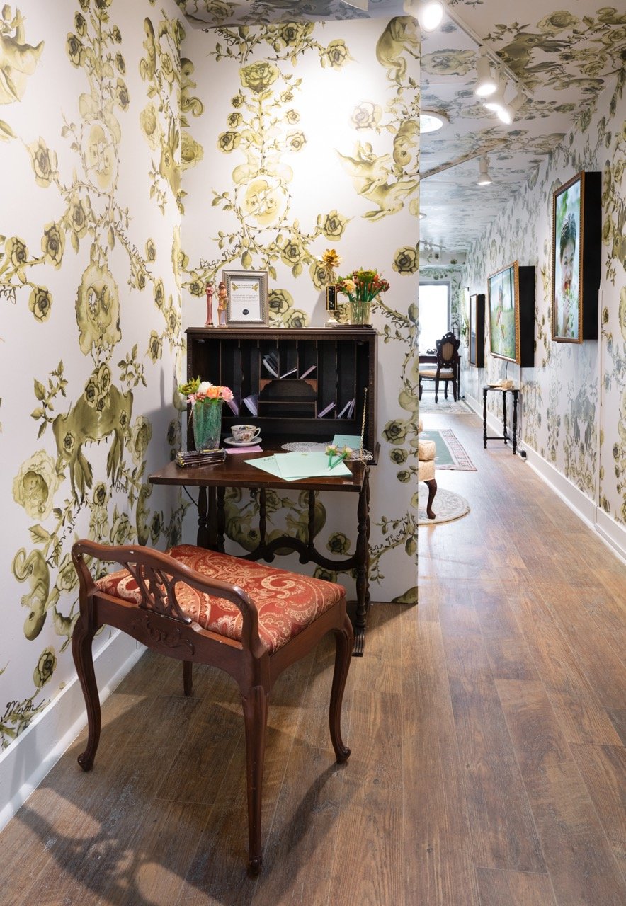 Custom stationery and signage Vinyl Installation Coordination - Photo by Vivian Marie Doering
