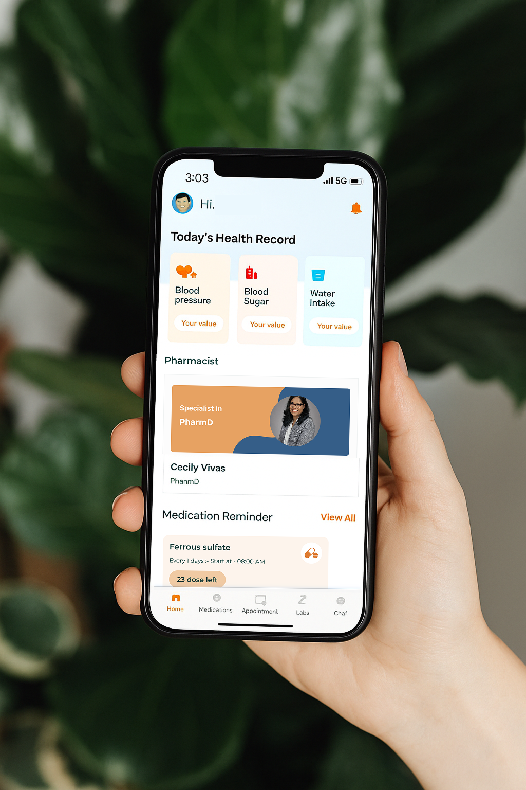 Picture of the MedNovate Connect App