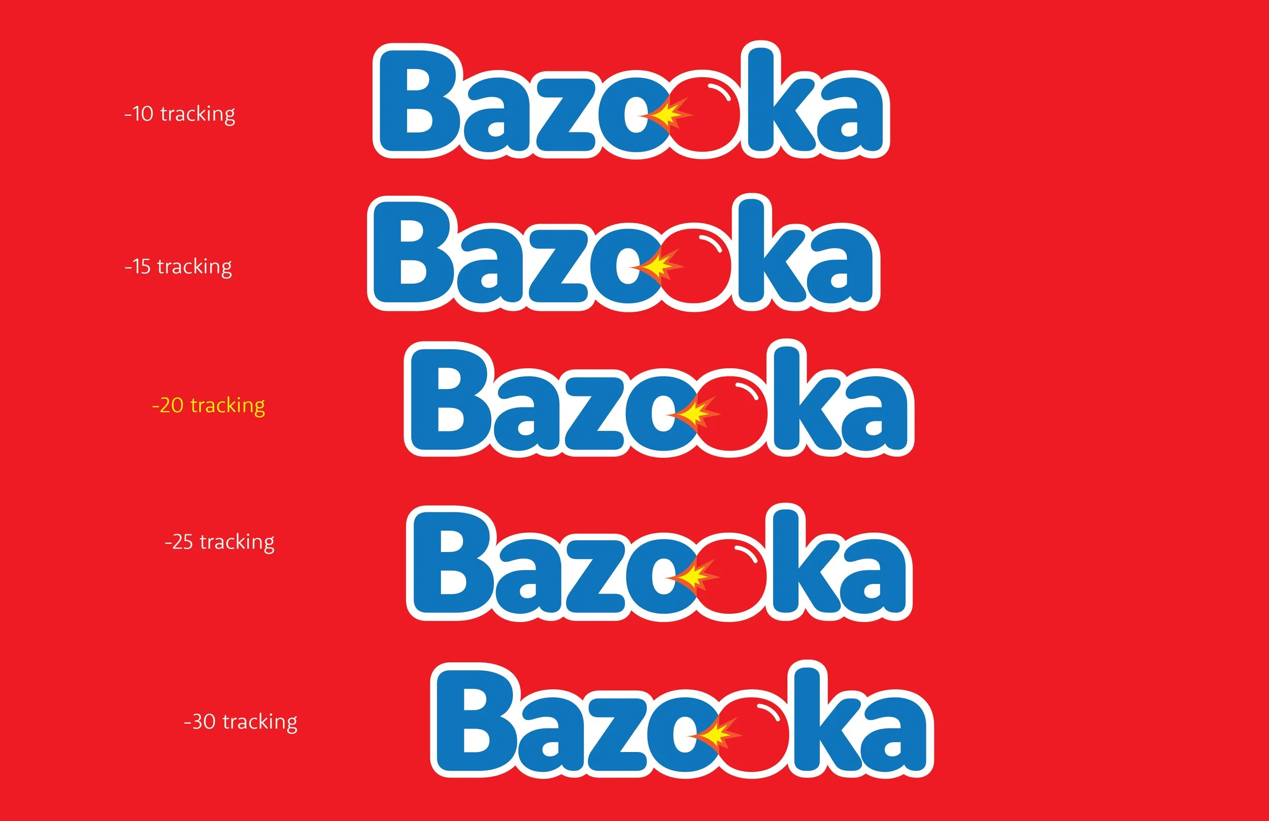 I added a 0.1 in offset path to let the logo stand out from the red background. The offset path was set to white to refer back to the original brand colors. This logo design was new and fresh, and still incorporated the three colors the brand used. A