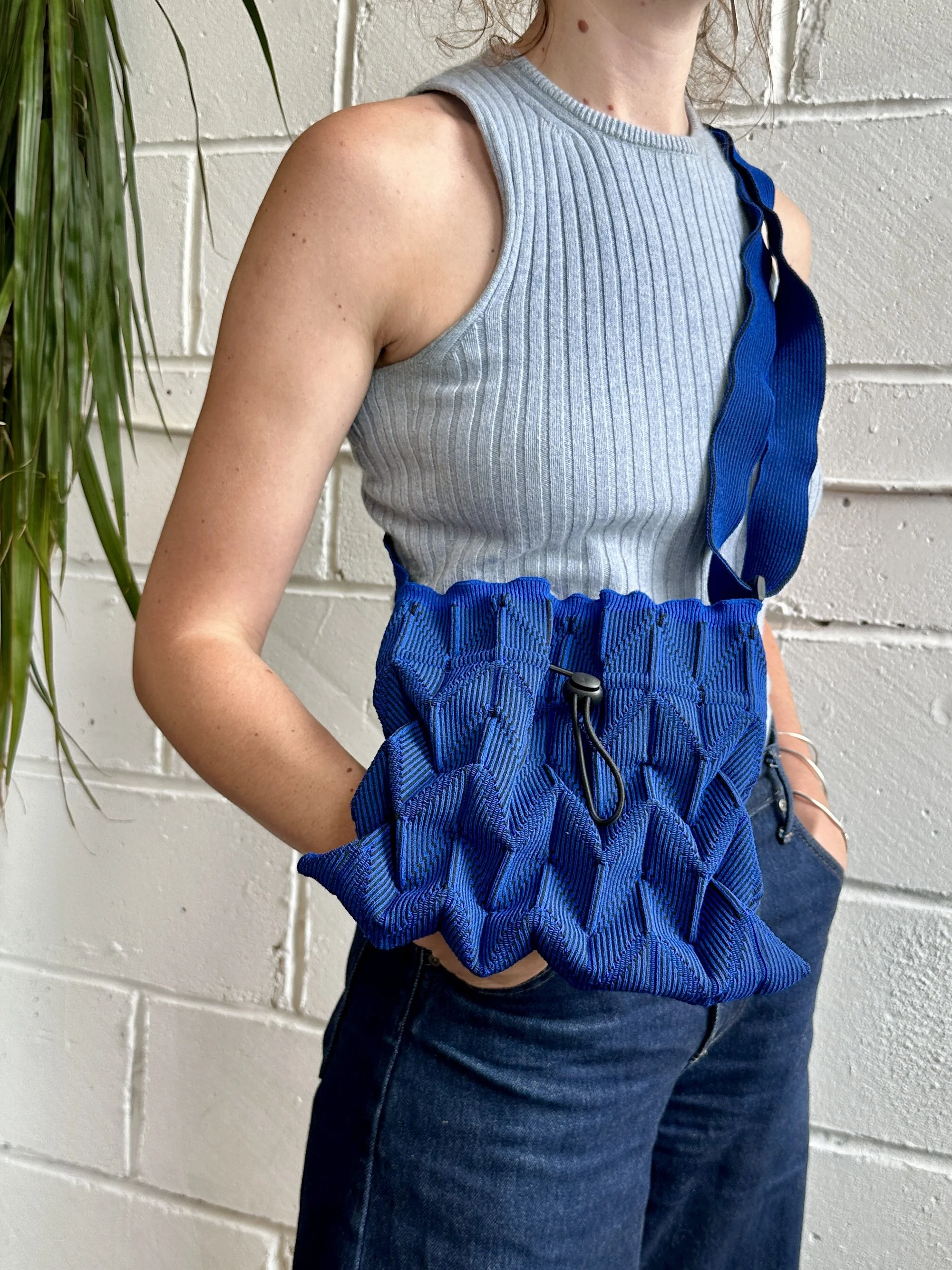 Origami Knitted Cross Body Bag.