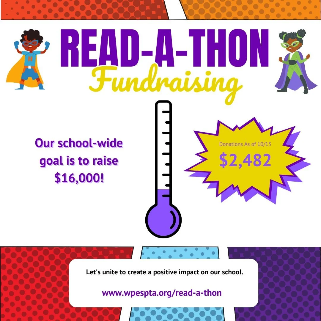 Read-A-Thon Update! 📚💜
We&rsquo;re off to a super start, Wildcats! Our top student reader from the weekend is Solaiman Muneer from Mr. Hicks&rsquo;s class&mdash;way to go! 🎉 And a big shoutout to our top teachers: Ms. McCool, Mr. Hicks, and Ms. Ea