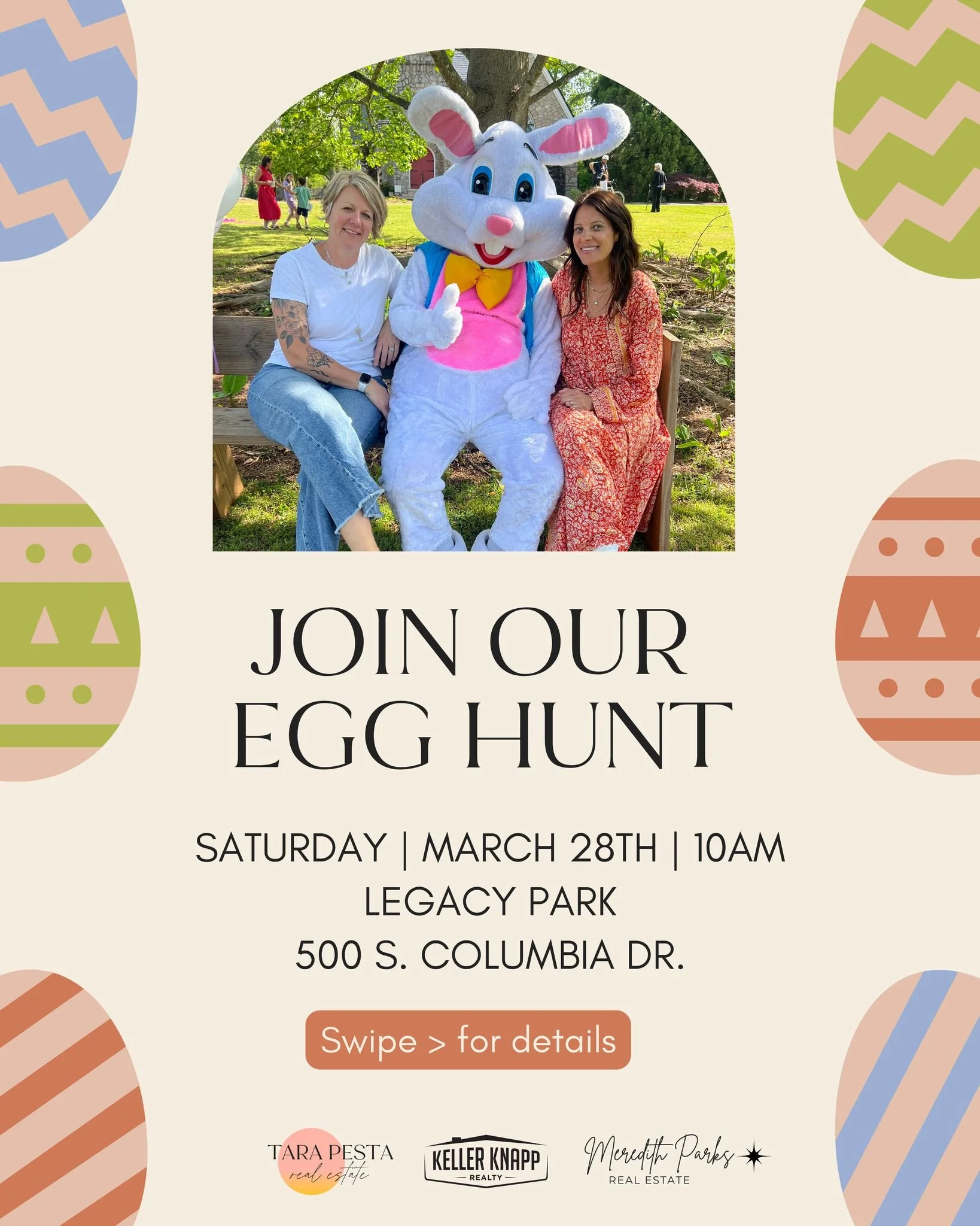 Want to make the egg hunt extra magical? 🥚✨

This weekend, our gold sponsor @tarayummyy / Keller Knapp Realty is hosting a FREE Easter Egg Hunt.

The event is FREE, community-run, and put on by sponsors who truly show up for our school. Let's return