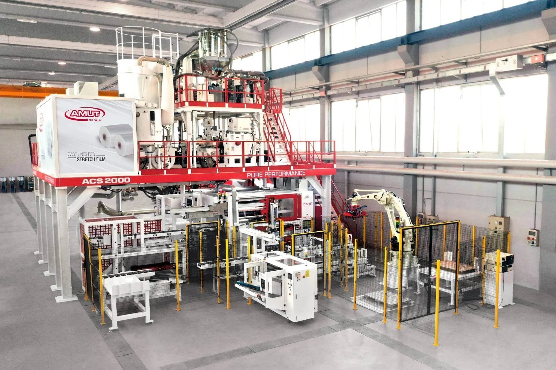 AMUT Stretch Film Extrusion Line with robot loading system