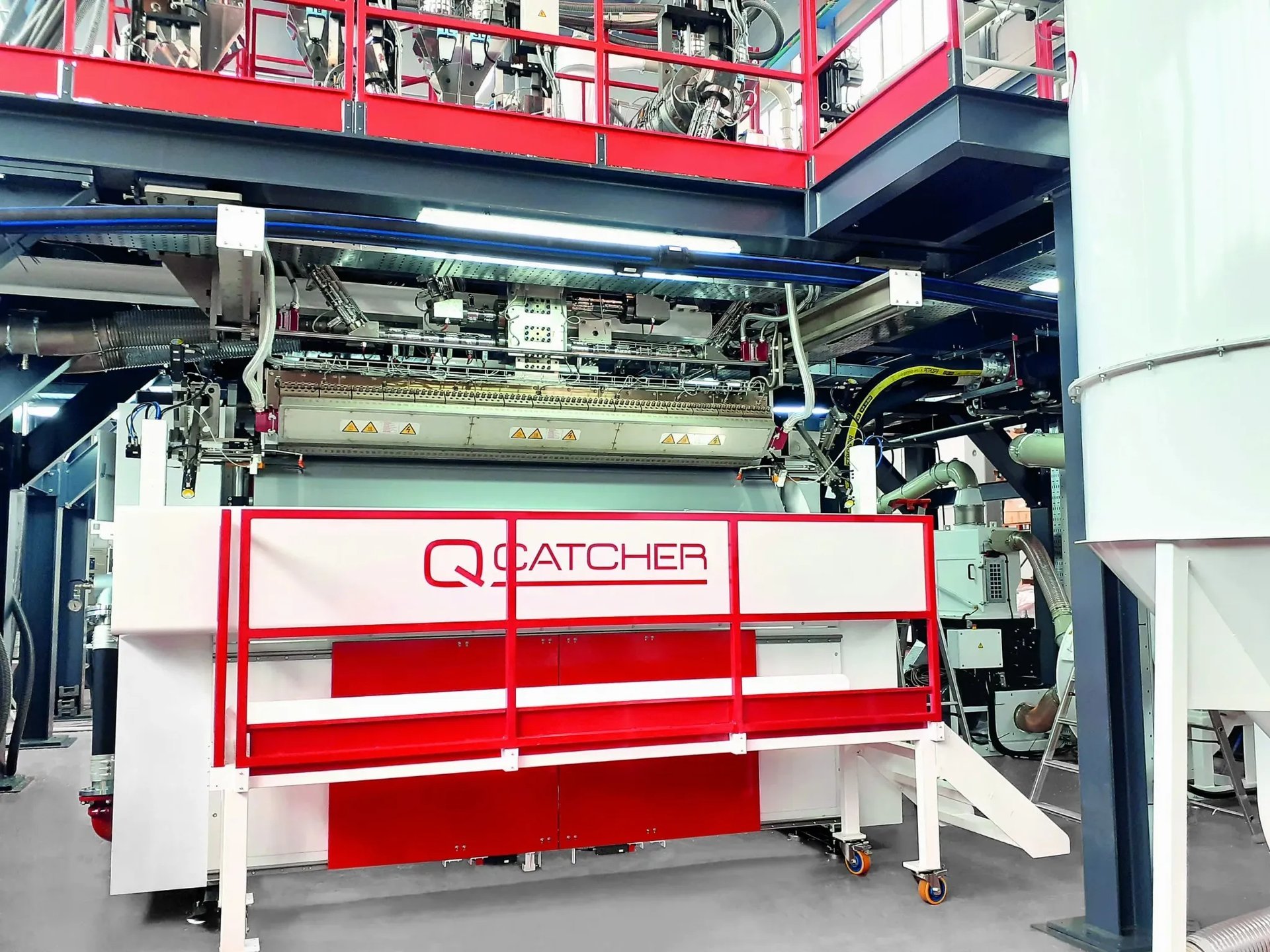 3D Rendering of AMUT Stretch Film Winding, Slitting and Roll Stacking System