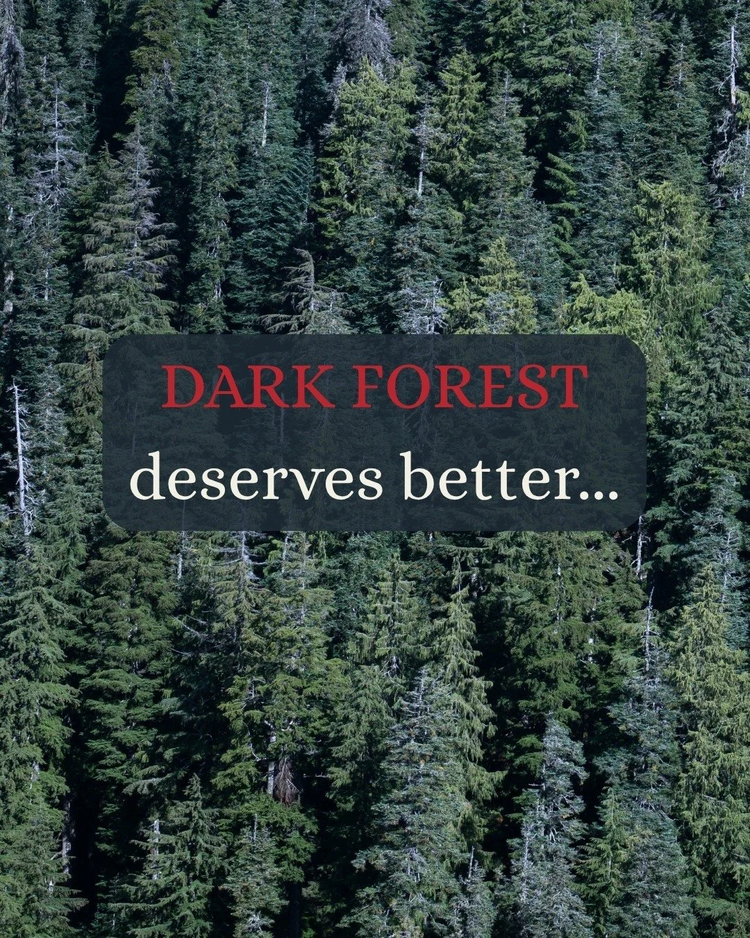 🌲 Dark Forest deserves better 🌲

📖 The 2nd Swedish Edition is postponed 📖

While translating Dark Forest into English, I realized something unexpected: the story simply feels stronger in English.

Even though English isn't my native language, I'v