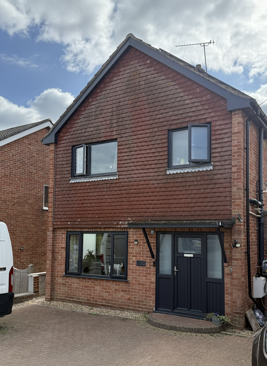 Anthracite windows, doors and fasicas installed in Chard