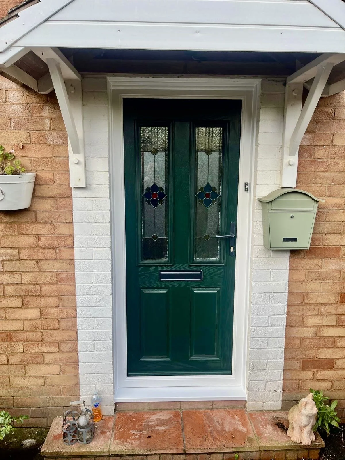Green composite door in Budleigh Salterton