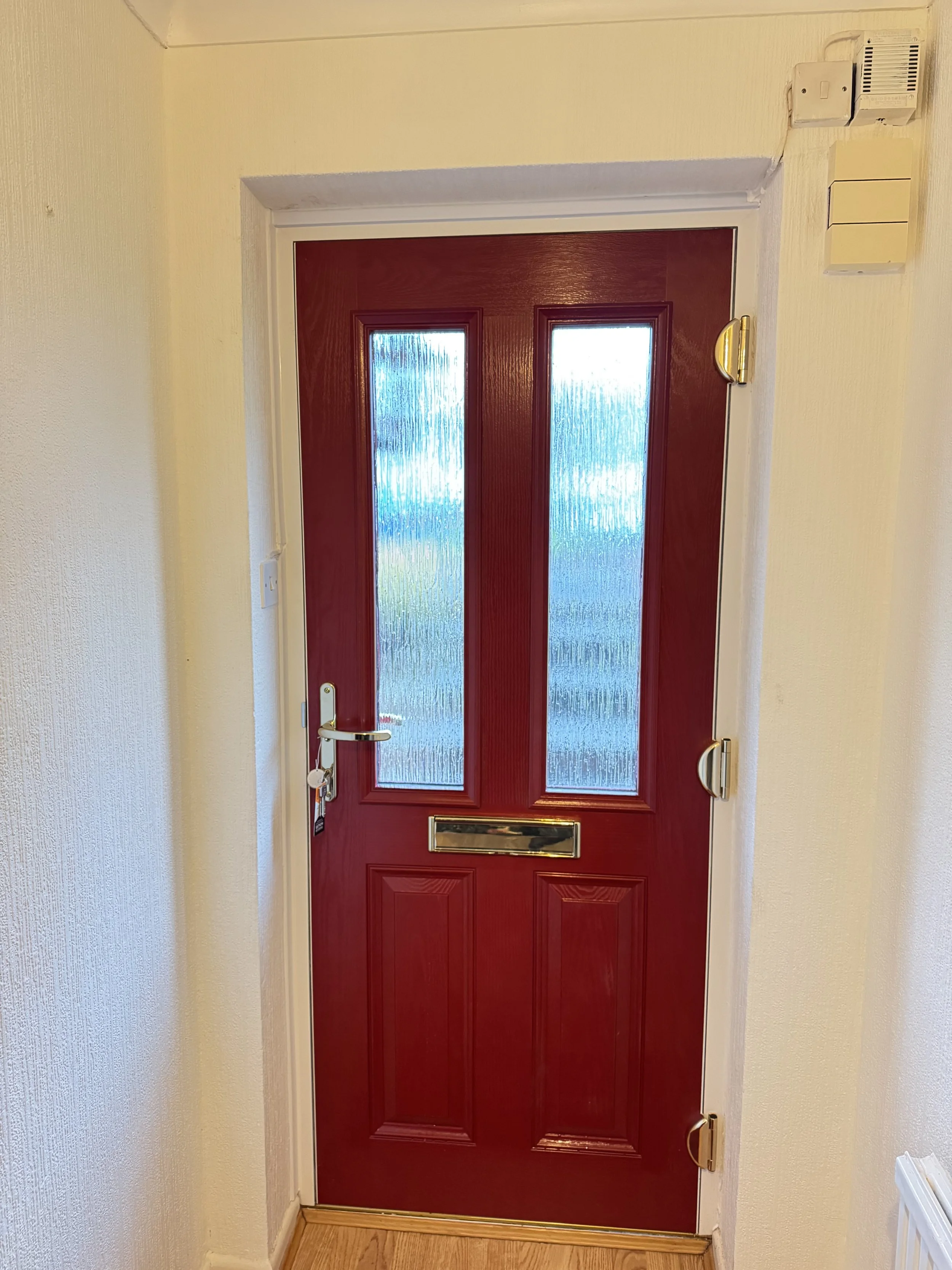 Red on Red Composite door in Exmouth