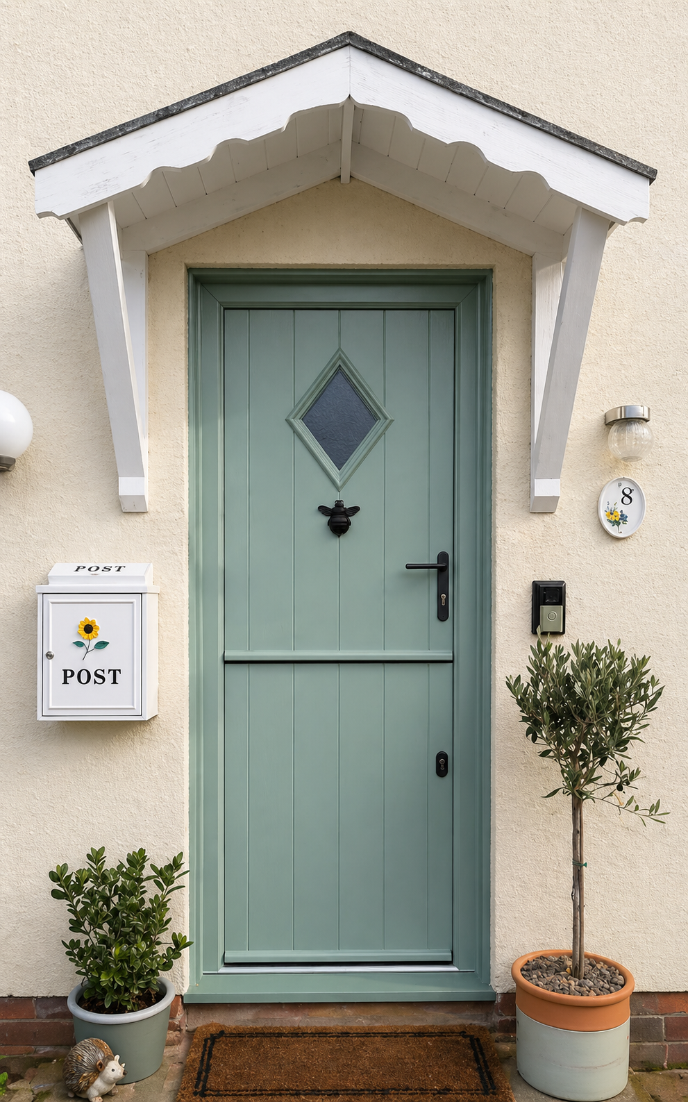 Driftwood Home Improvements Fully Fitted Green Composite Door.