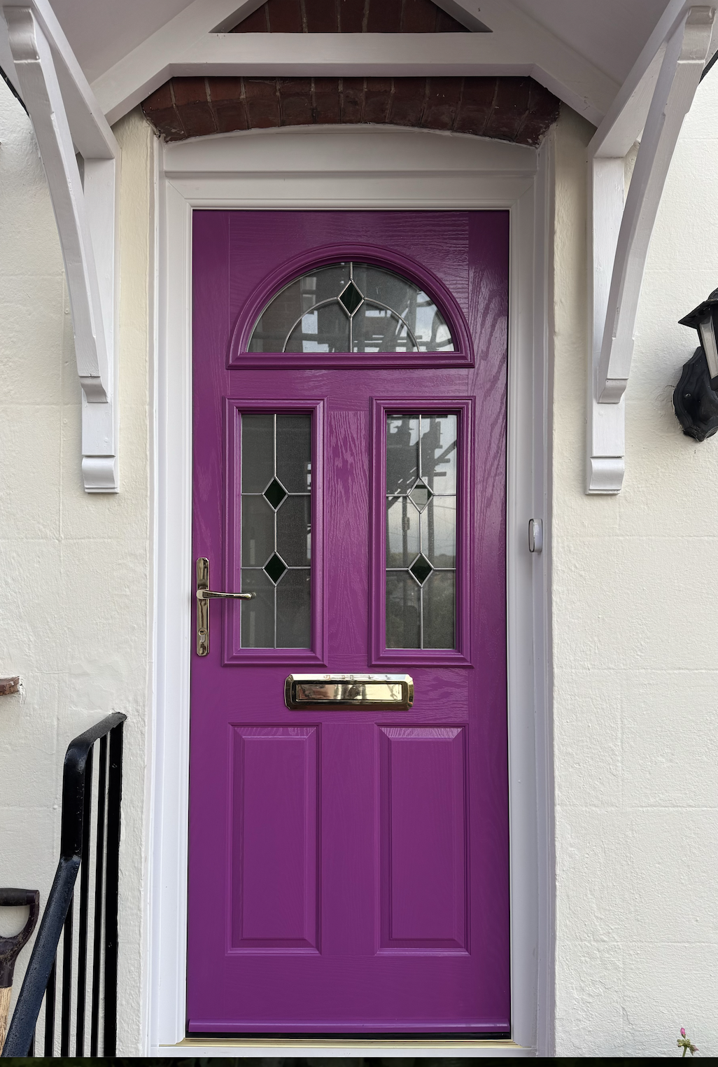 A purple composite front door in Budleigh Salterton, Devon