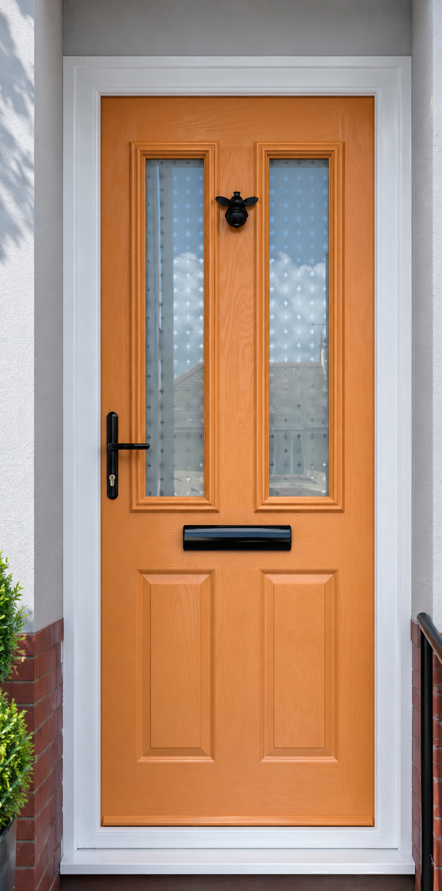 Orange Composite Door Installed by Driftwood in Exmouth.