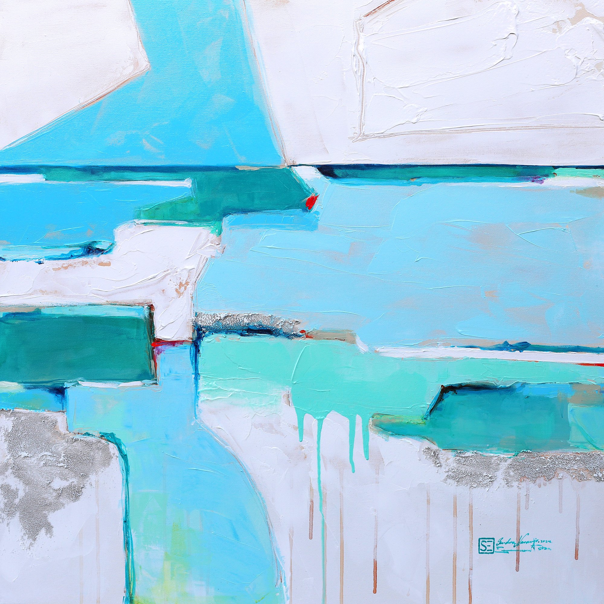 Series: "Horizons" Mixed media. 30"x 30" 