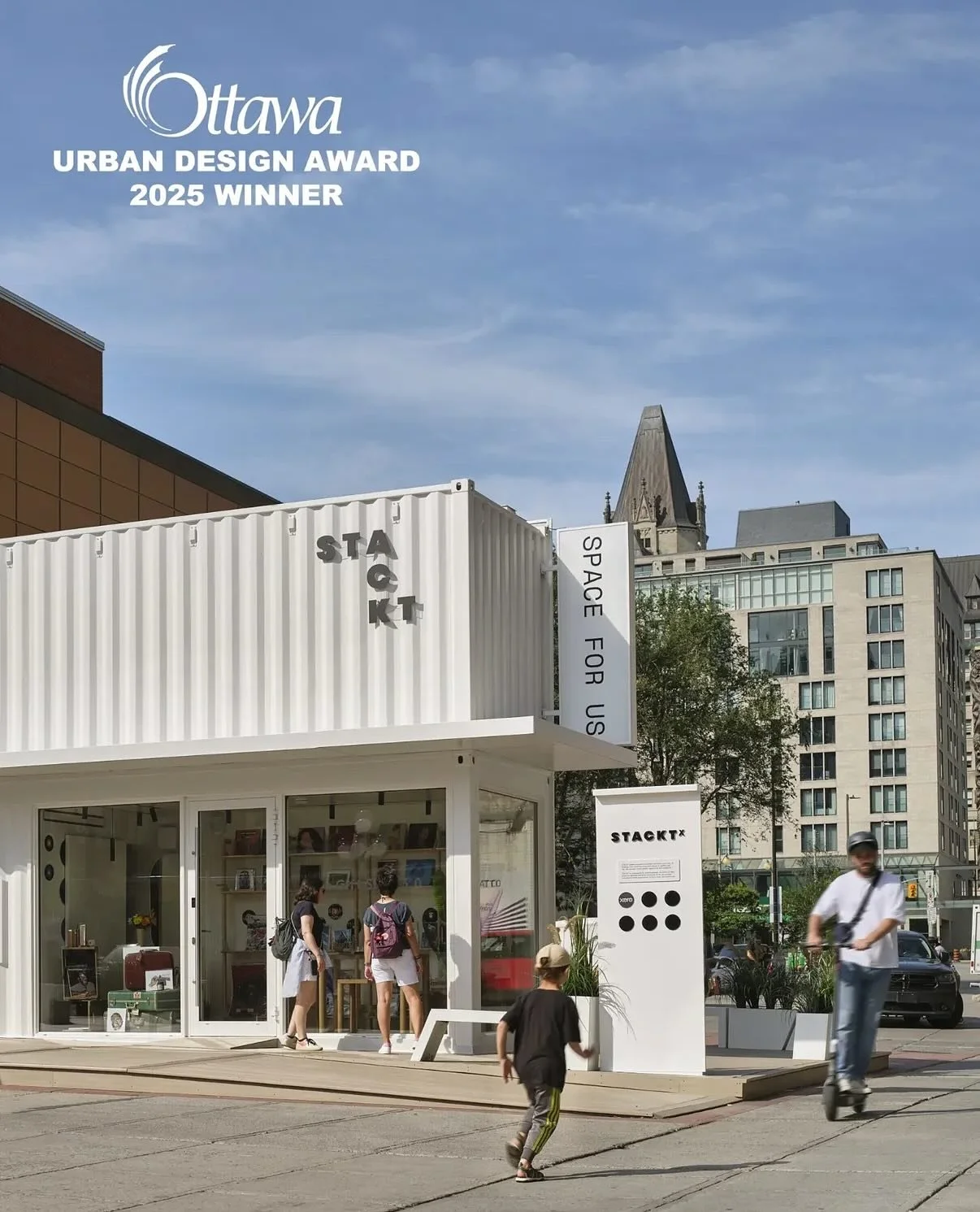Another award for StacktX!

Congratulations to our friends / client and container partners in crime @stacktmarket and @dsstudio.ca for winning the @cityofottawa Urban Design Award.

This visionary micro retail concept is a thing of beauty and we were