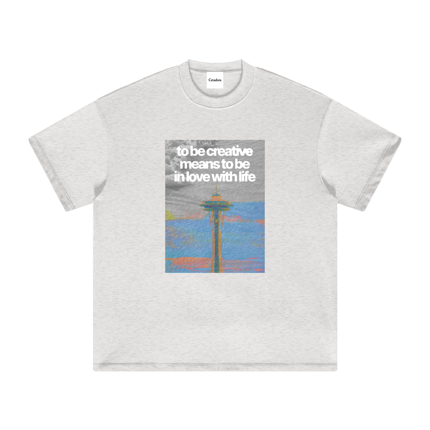 To Be Creative Space Needle Oversized Cotton Tee