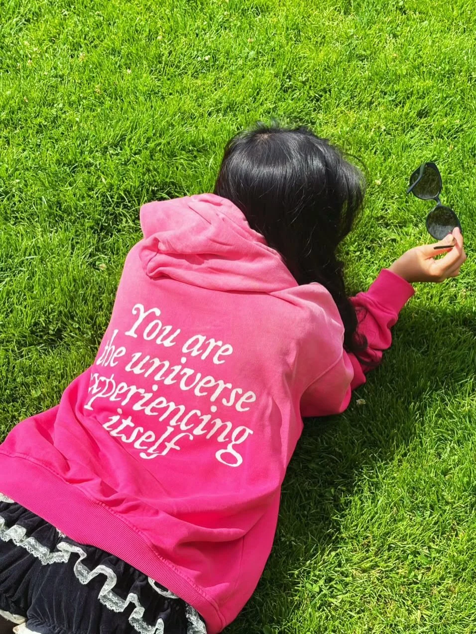 &ldquo;You are the universe experiencing itself&rdquo; explained:

Serendipitously our # 1 best seller, I chose this phrase to act as a self-reminder that we are not separate observers of reality, but reality itself manifested through, and by our min