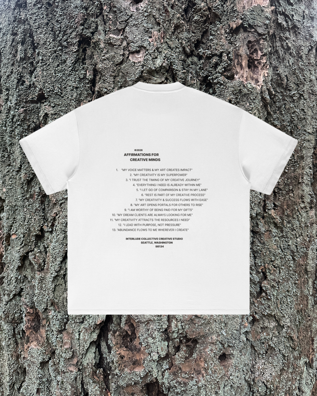 To Be Creative Affirmations Oversized Cotton Tee