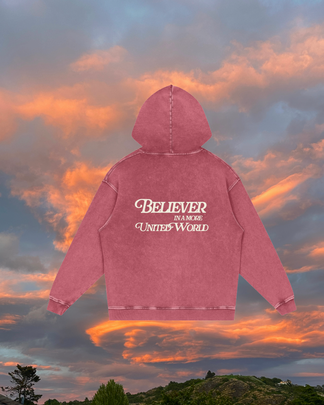 Cetadora Believer Snow Washed Cotton Hoodie