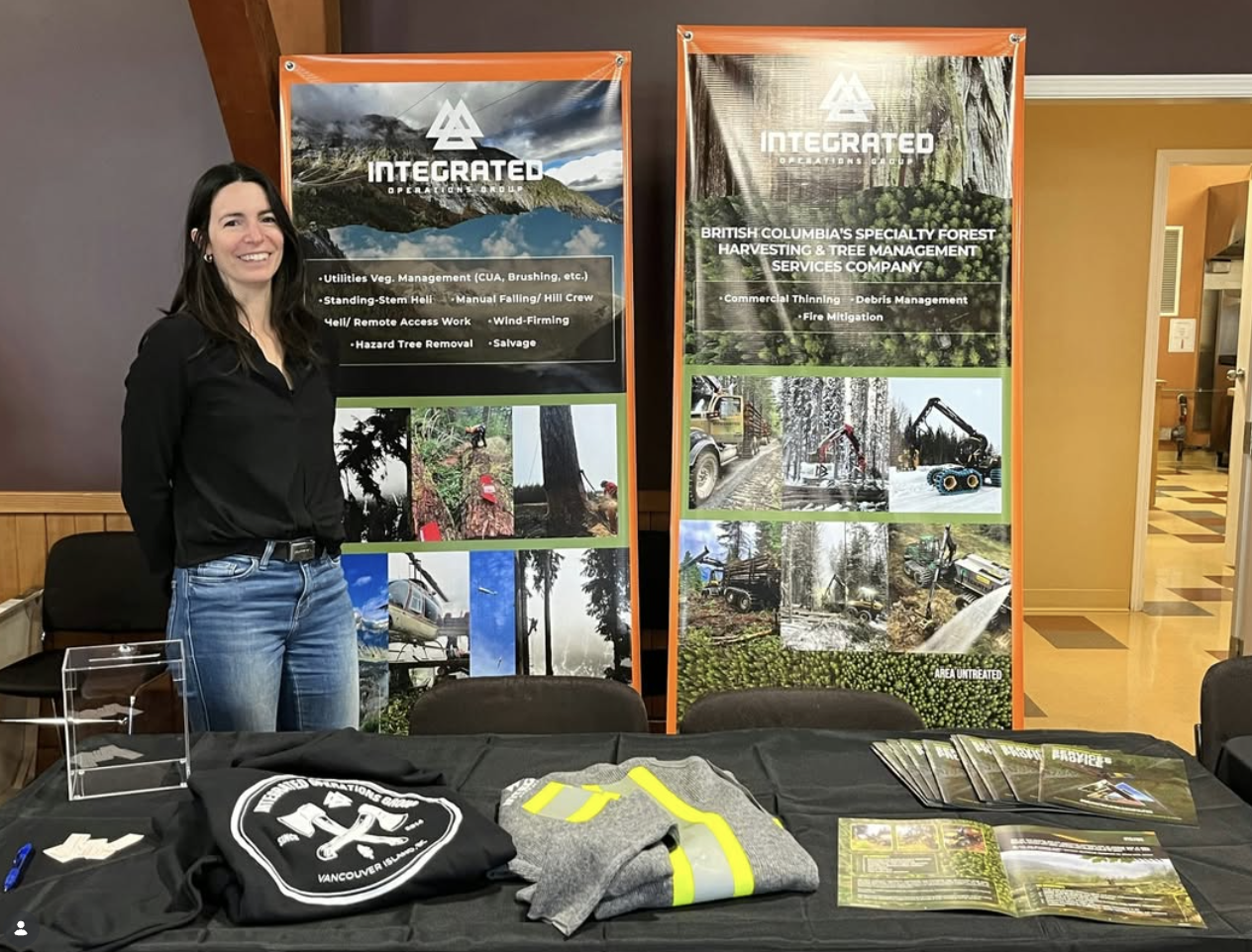 Integrated Operations Group - Truck Loggers Association Booth with Banner Design and Pamphlet design displayed by Cetadora