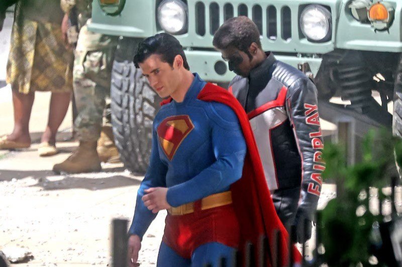 ‘Superman’ Begins Filming In Downtown Cleveland, Set Photos Show David Corenswet In Full Superman Suit &amp; First Look At Lois Lane