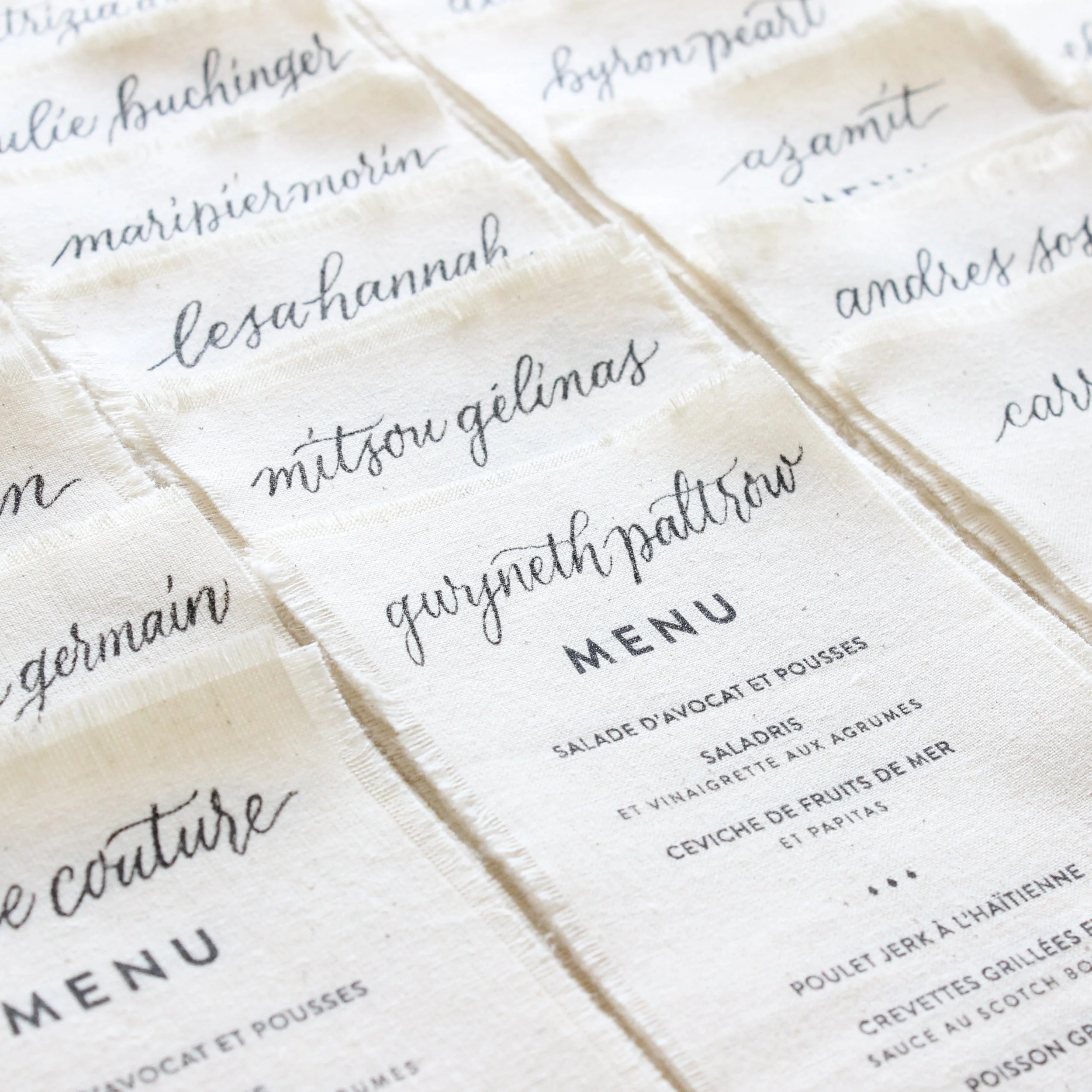 Menu In Calligraphy Custom Calligraphy Menus — Atelier Imagine Joy | Calligraphie et ...