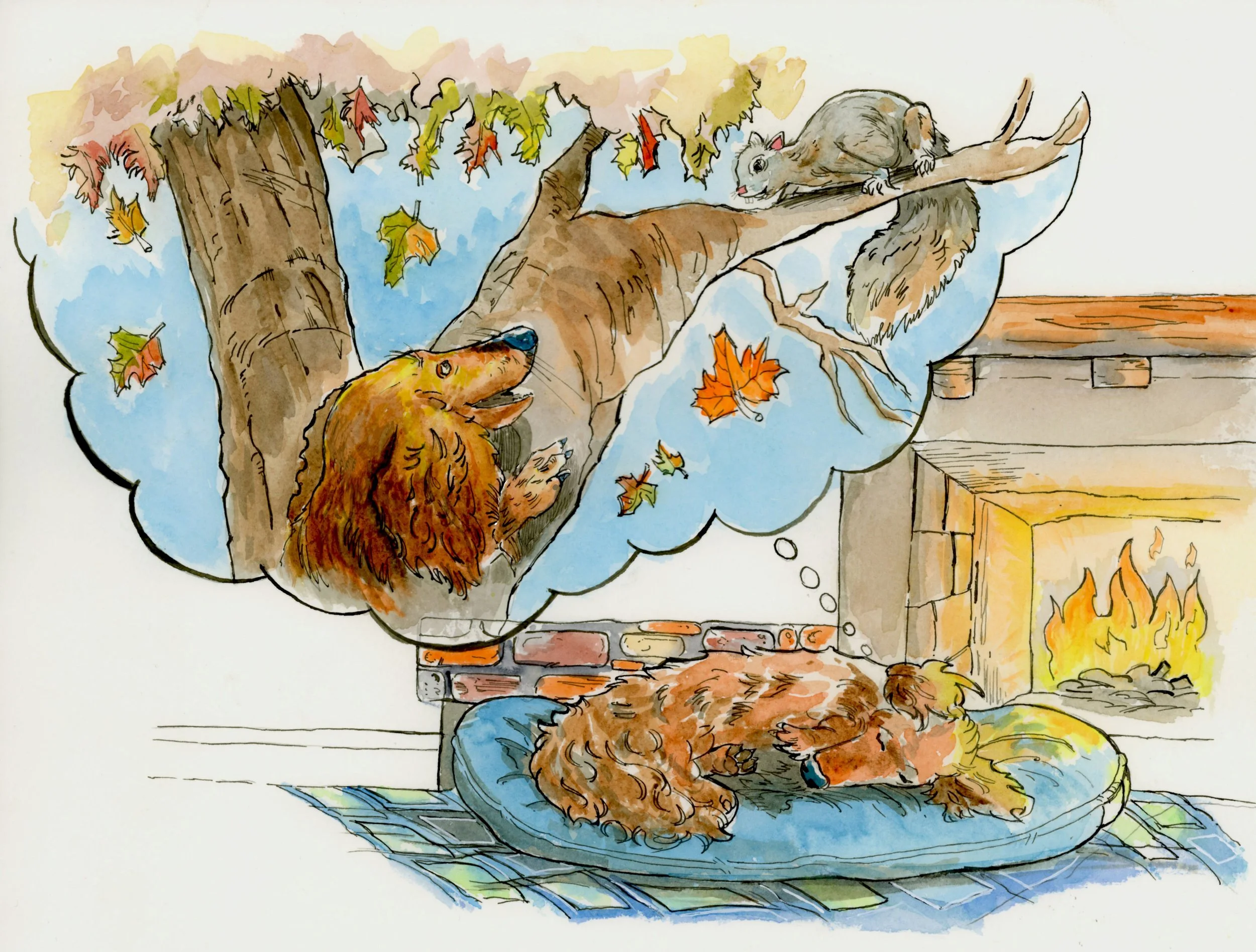 Beanie The Weenie Series: Frank the Tank. 
Media: pencils, waterproof ink, watercolor paints over watercolor paper cold press. 
Year: 2025

Book published by Author Gretchen K. Webber.