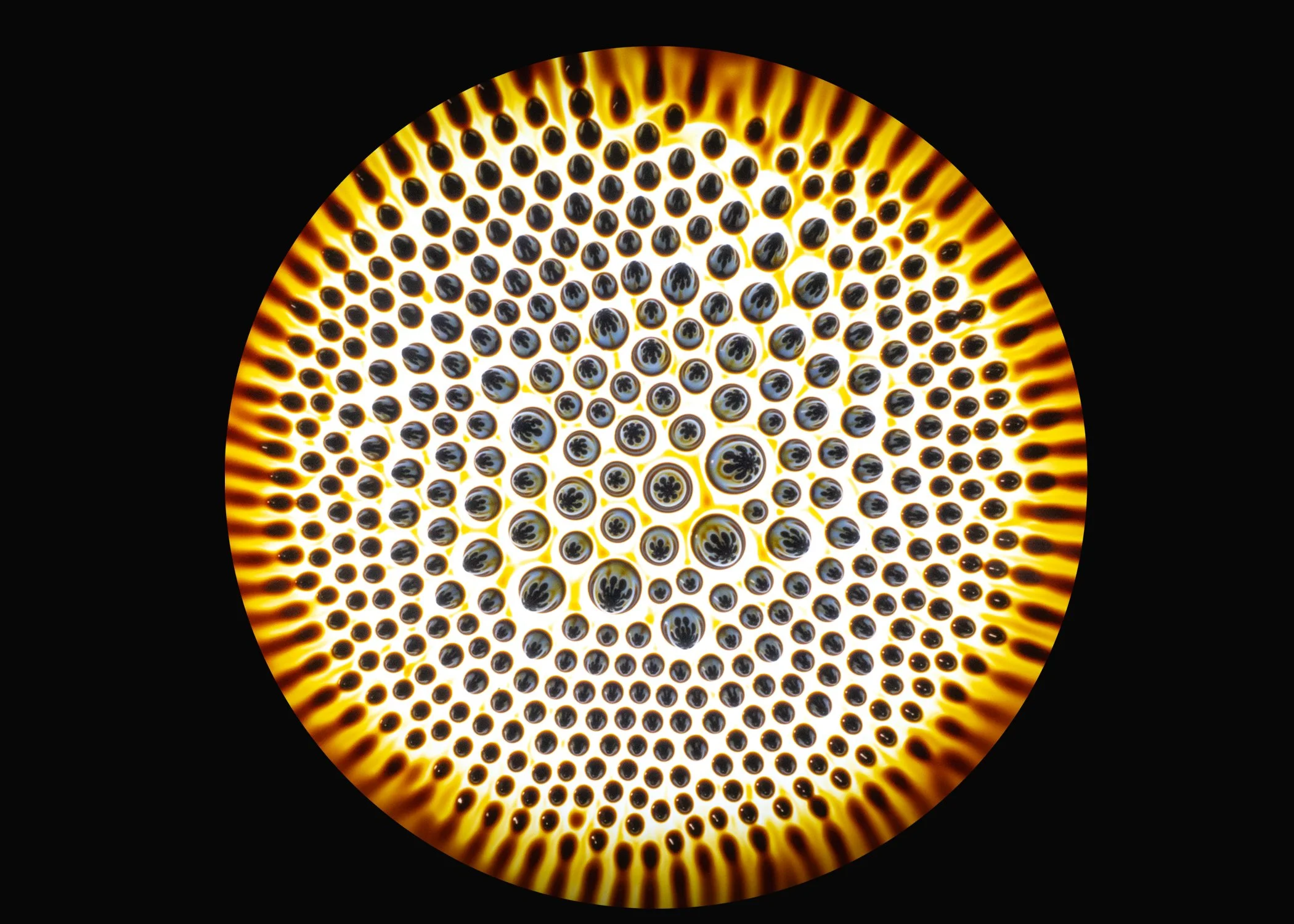 Ferrofluid: Evolution in primordial sea replete with life