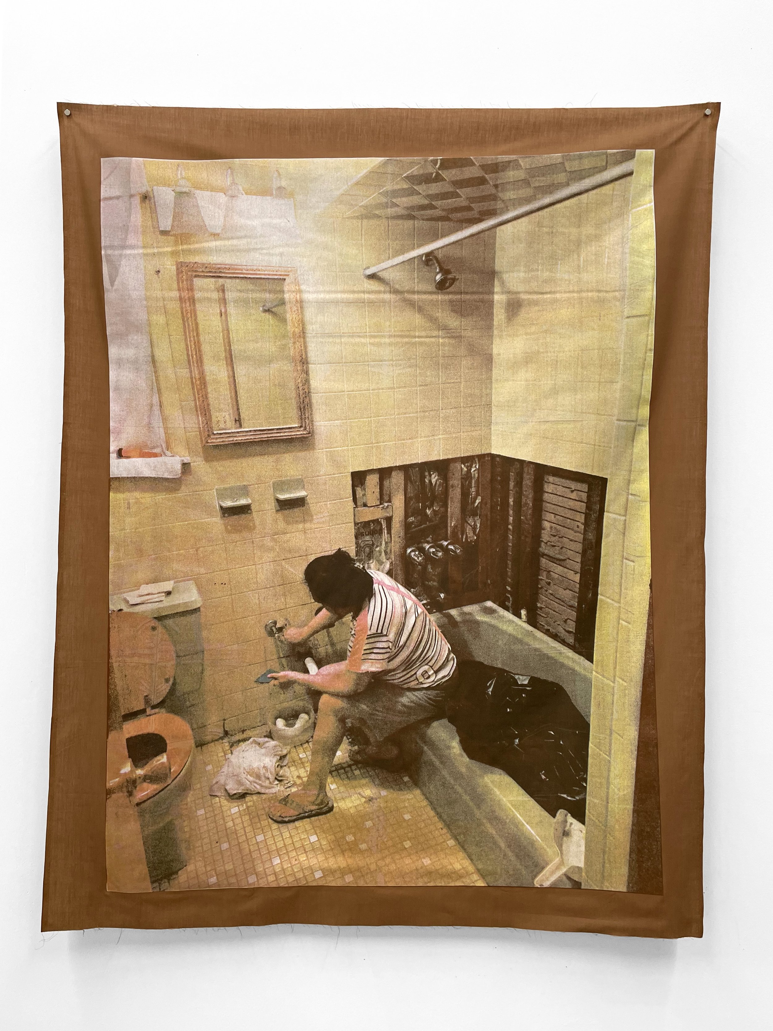    Excavation Series  , 2021, Silkscreen on poly-cotton fabric, 56.5” x 45”   