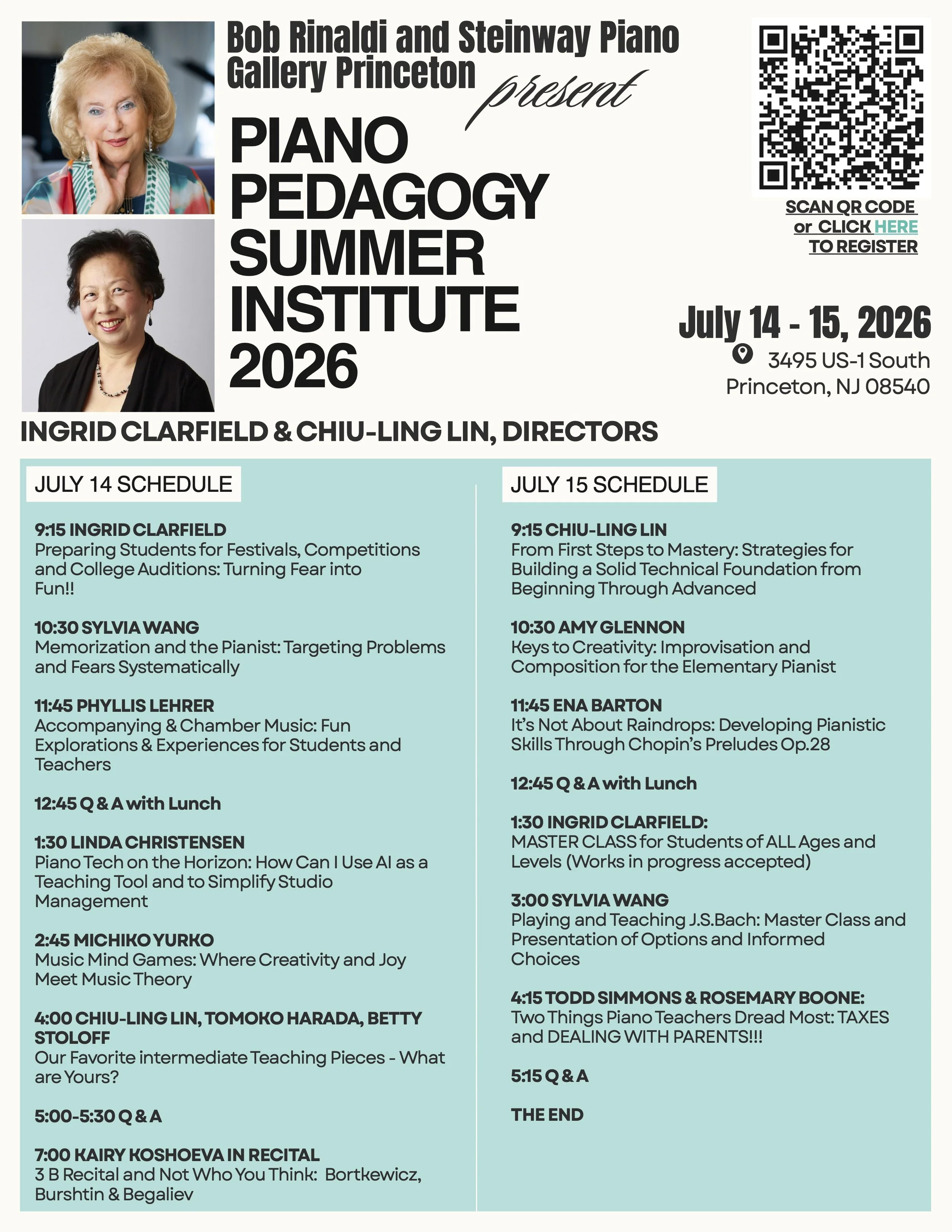 Piano Pedagogy Summer Institute 2026