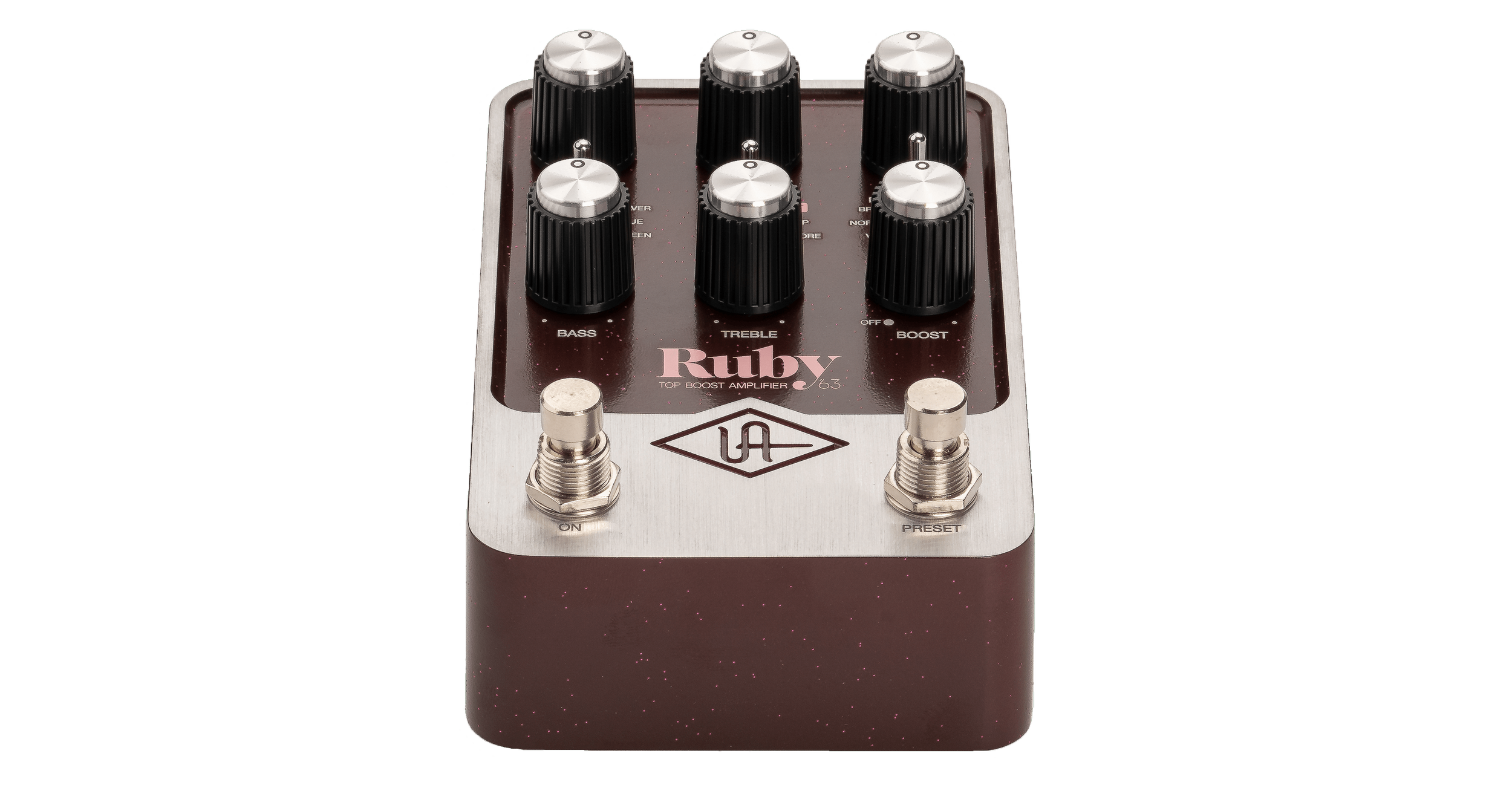 Universal Audio Ruby '63 Top Boost Amplifier Guitar Pedal Universal Audio Ruby '63 Top Boost Amplifier Guitar Pedal