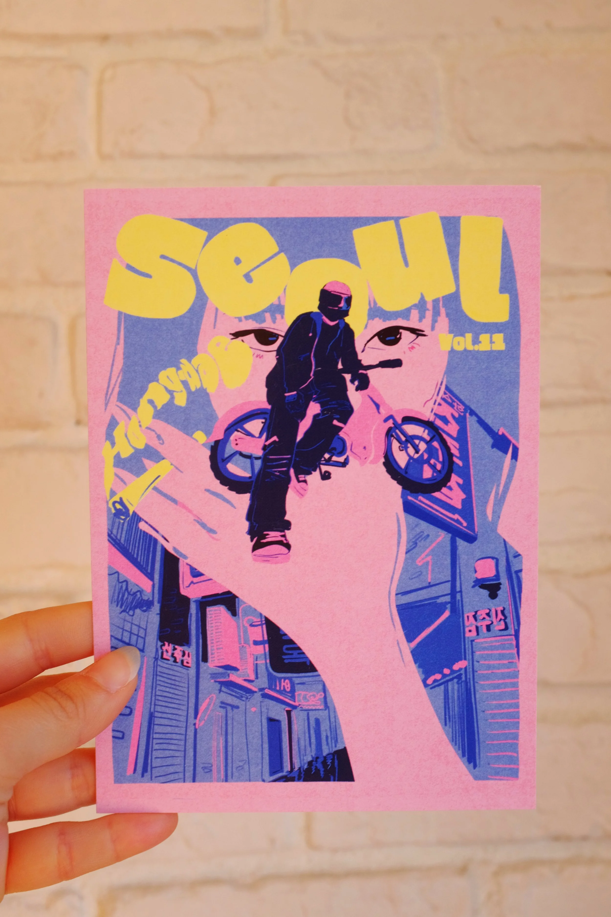 Pulp Cities Seoul Postcard 5x7 in | Vintage Art Print