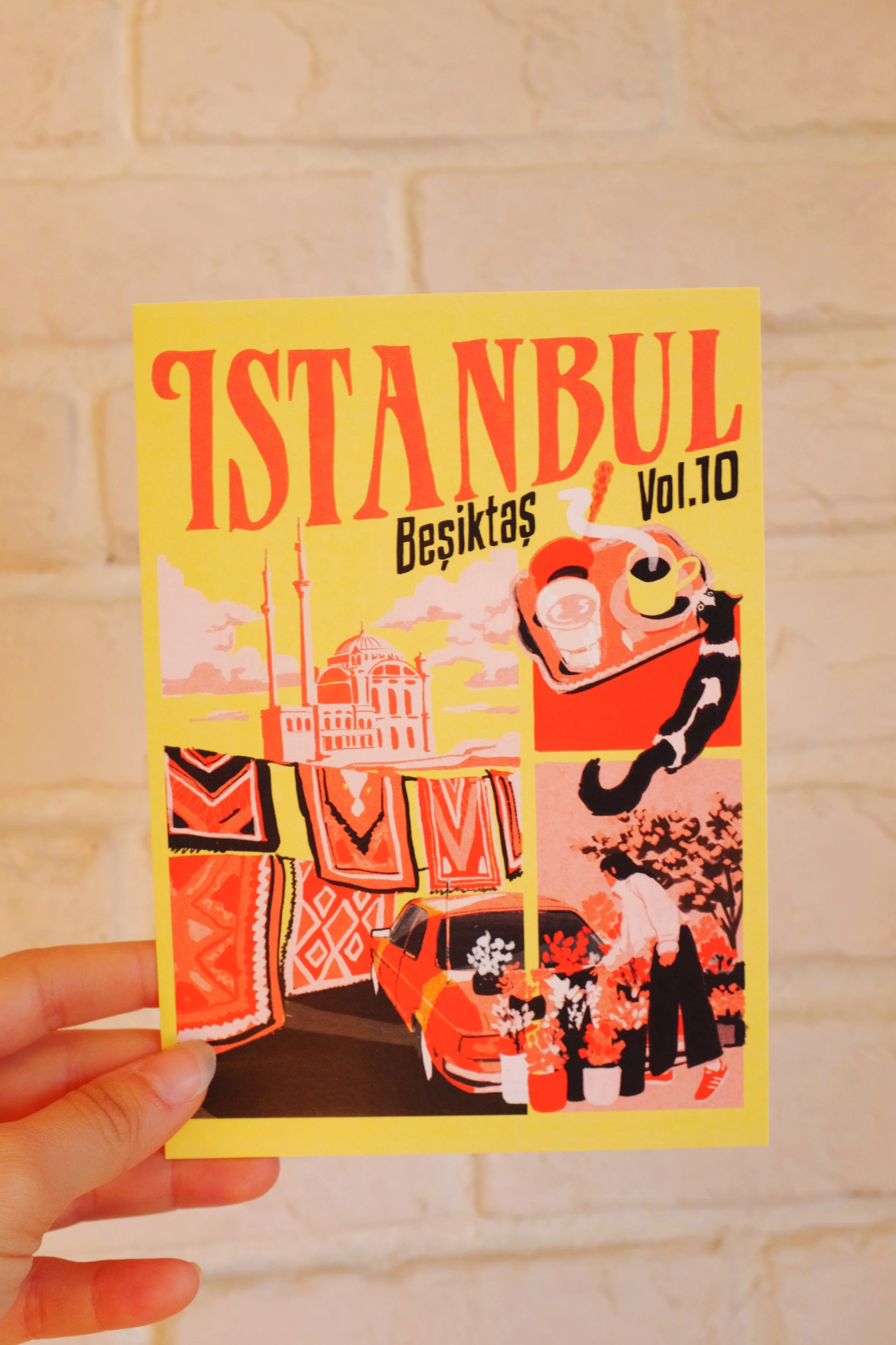Pulp Cities Istanbul Postcard 5x7 in | Vintage Art Print