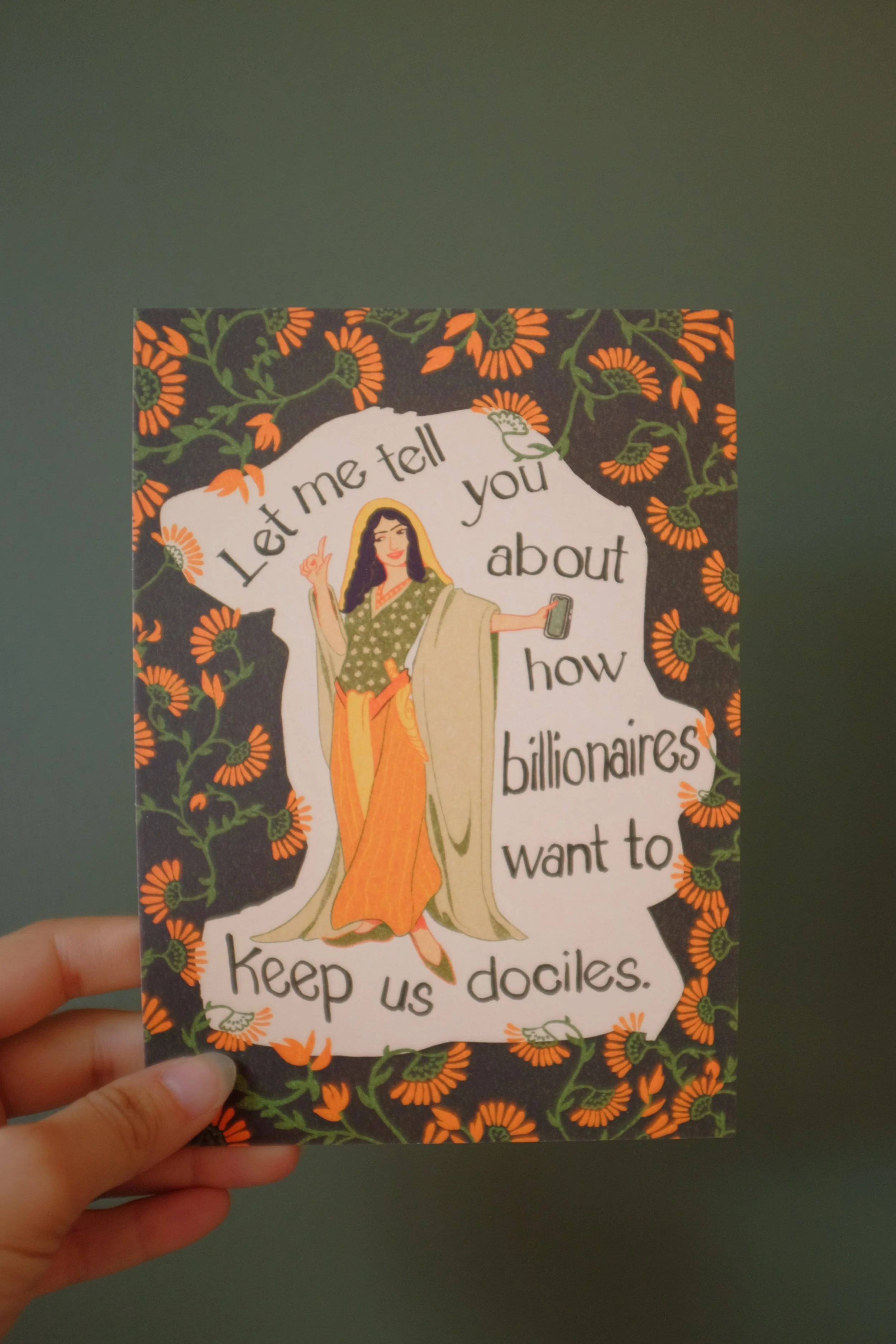 Let me Tell you Postcard 5x7 in | Vintage Art Print