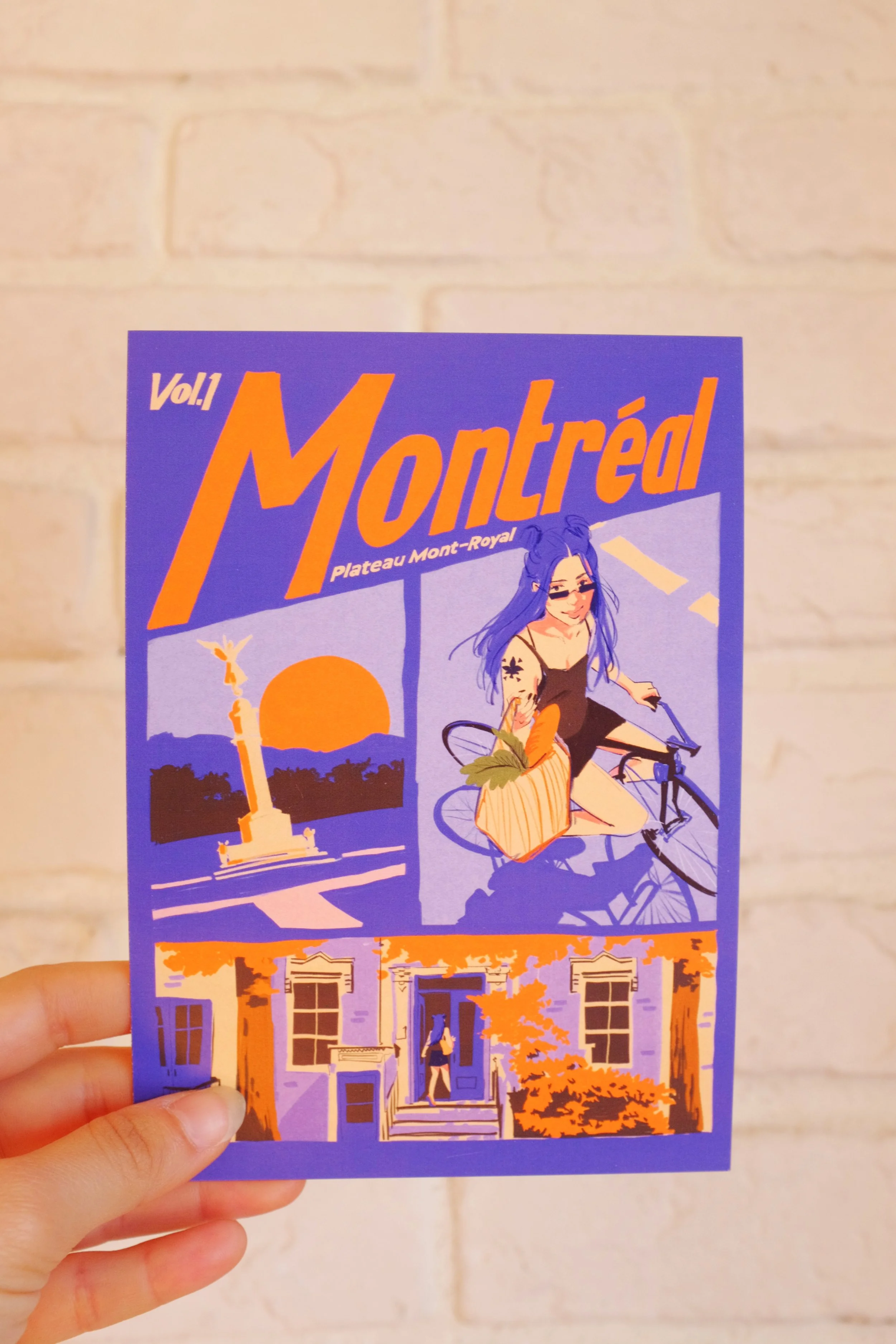 Pulp Cities Montreal Plateau Postcard 5x7 in | Vintage Art Print