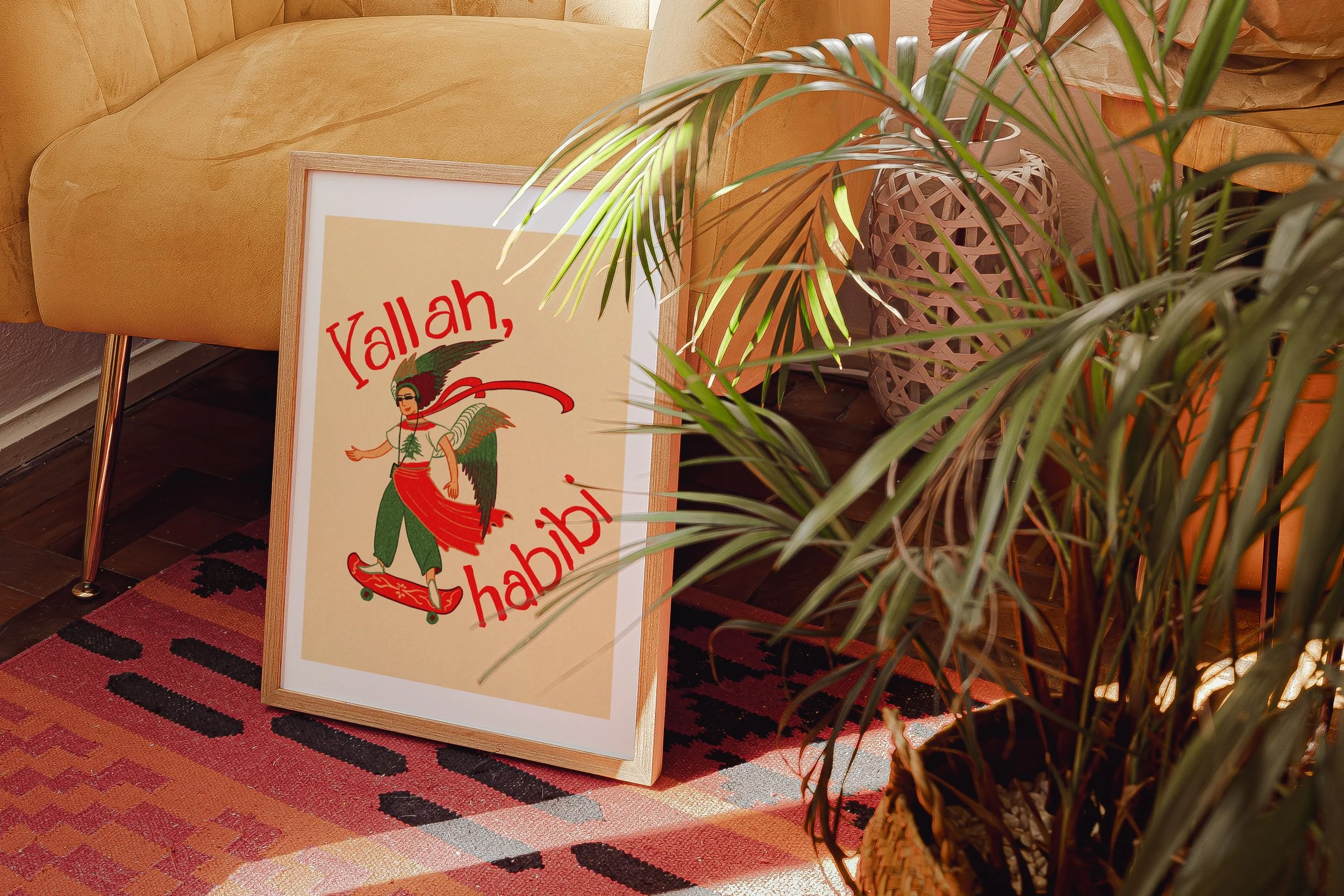 Lebanese Poster | Arabic Art print | Retro Decor | Eclectic Oriental Decor