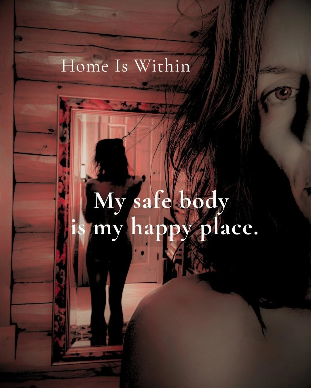 My safe body is my happy place.

Many people try to create safety by managing the world around them &mdash; people, outcomes, environments.
And also by managing the world inside themselves.

We try to control thoughts, suppress emotions, override sen