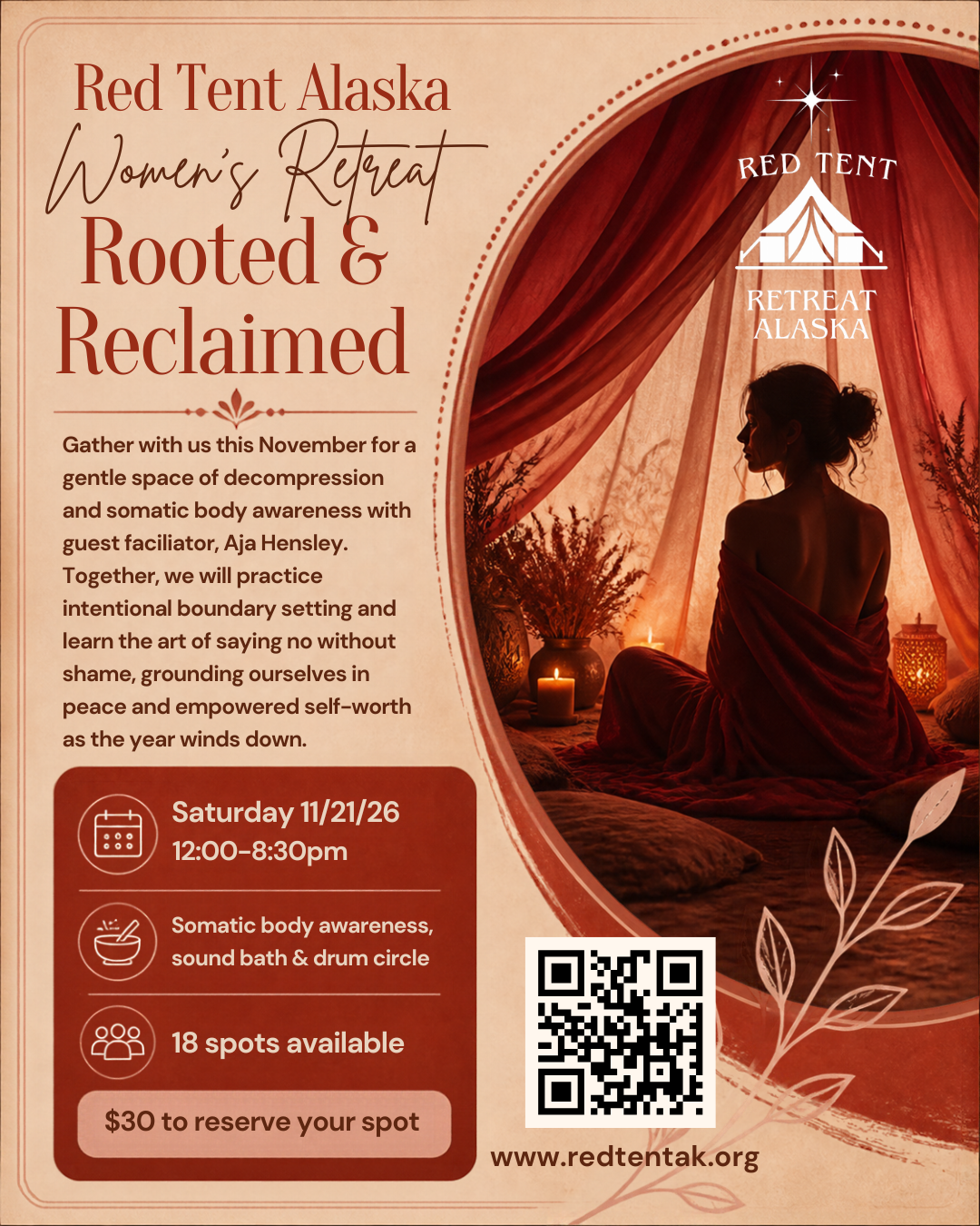Red Tent Alaska November Women's Retreat