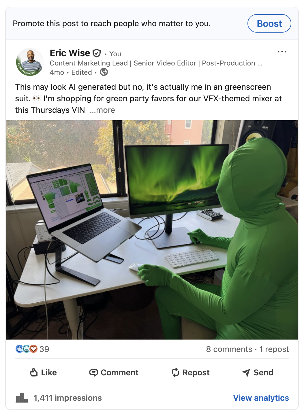 Event social posts
