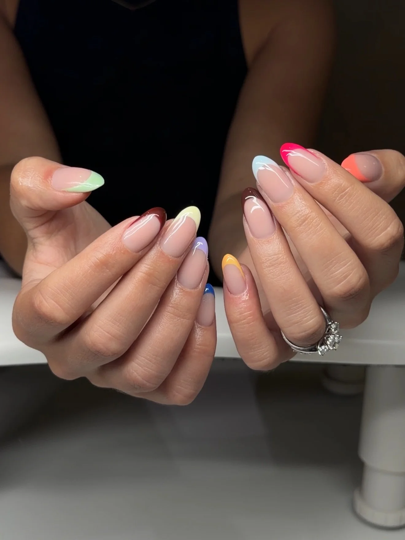 when you can&rsquo;t pick 1 colour you pick 10 🙂&zwj;↕️

#nailinspo #colourfrench #melbournebiab #biabmelbourne