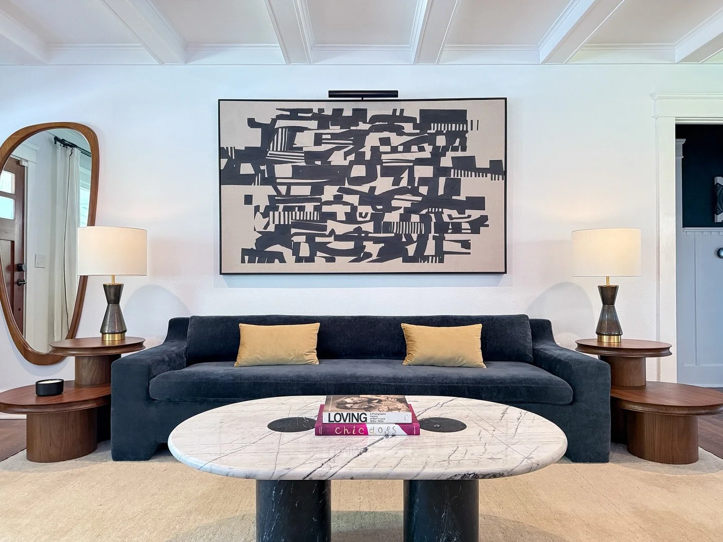 A study in scale, balance, and texture.
Rich walnut curves. Sculptural lighting. A grounding pallet of cool black, ivory, and ochre. This space is designed to hold presence &mdash; and peace.

#WilliamGracie #InteriorDesign #ModernAesthetic #ModernIn