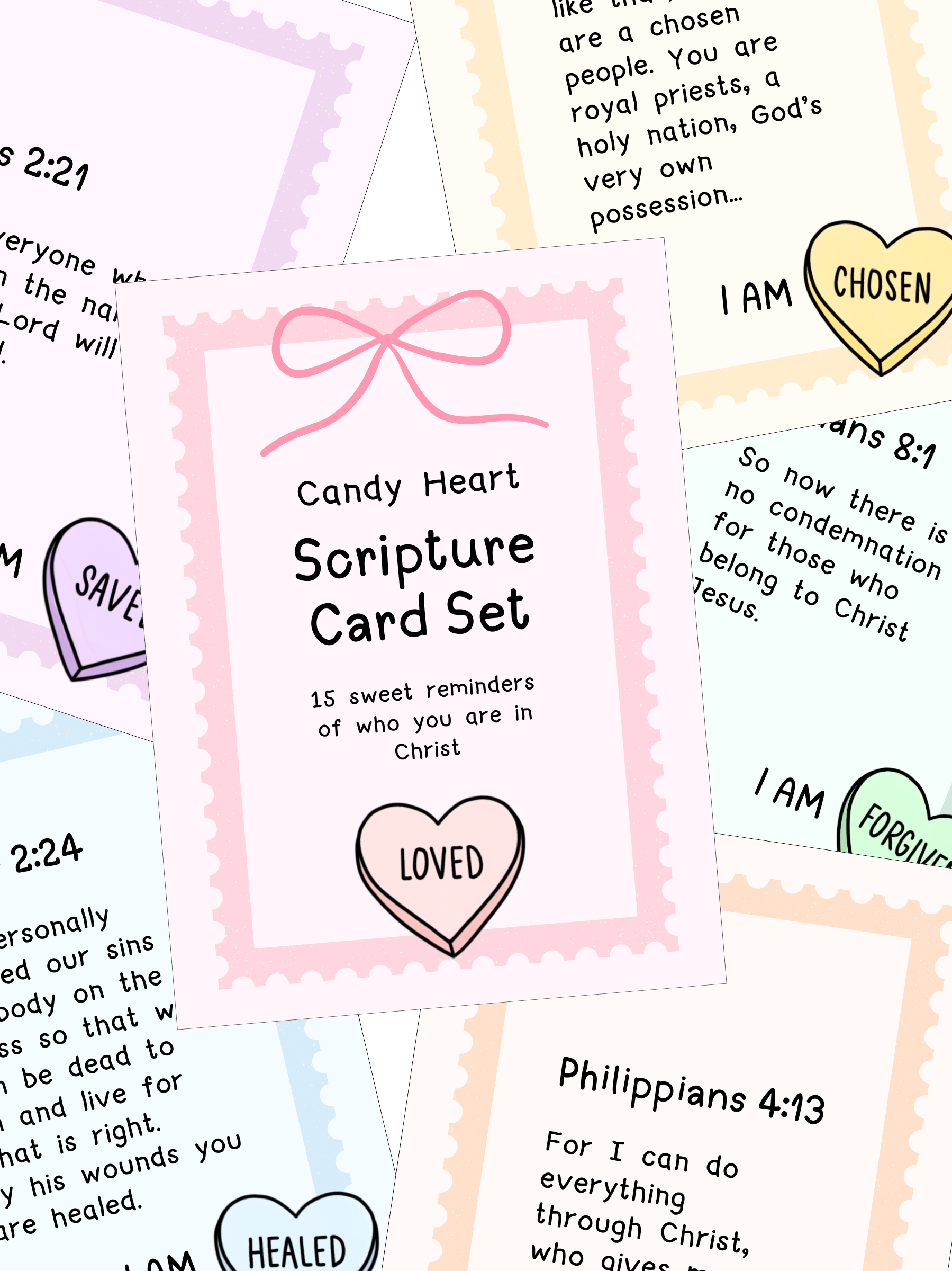 valentine's day scripture card set